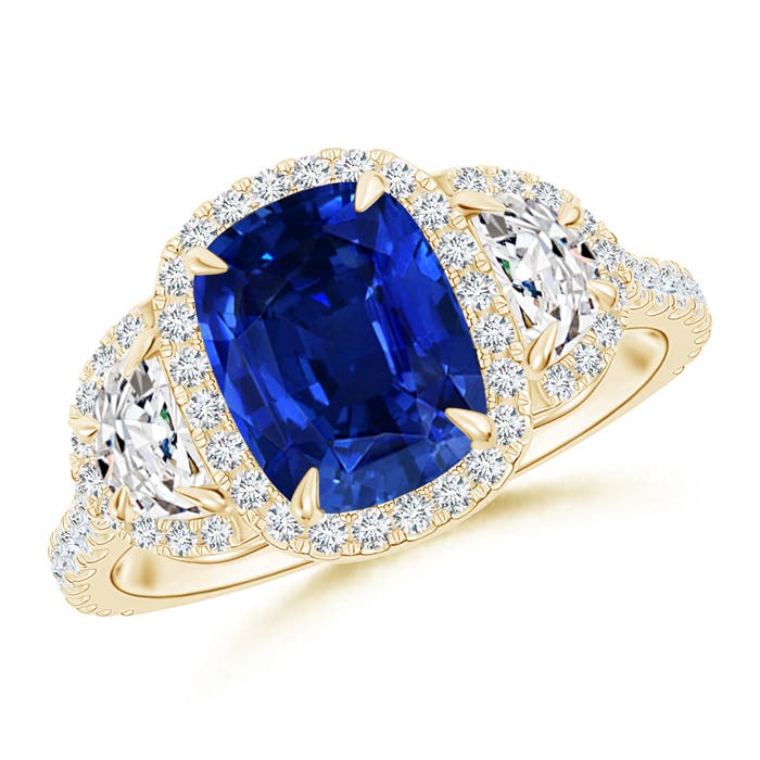 AAAA - Blue Sapphire / 2.52 CT / 14 KT Yellow Gold