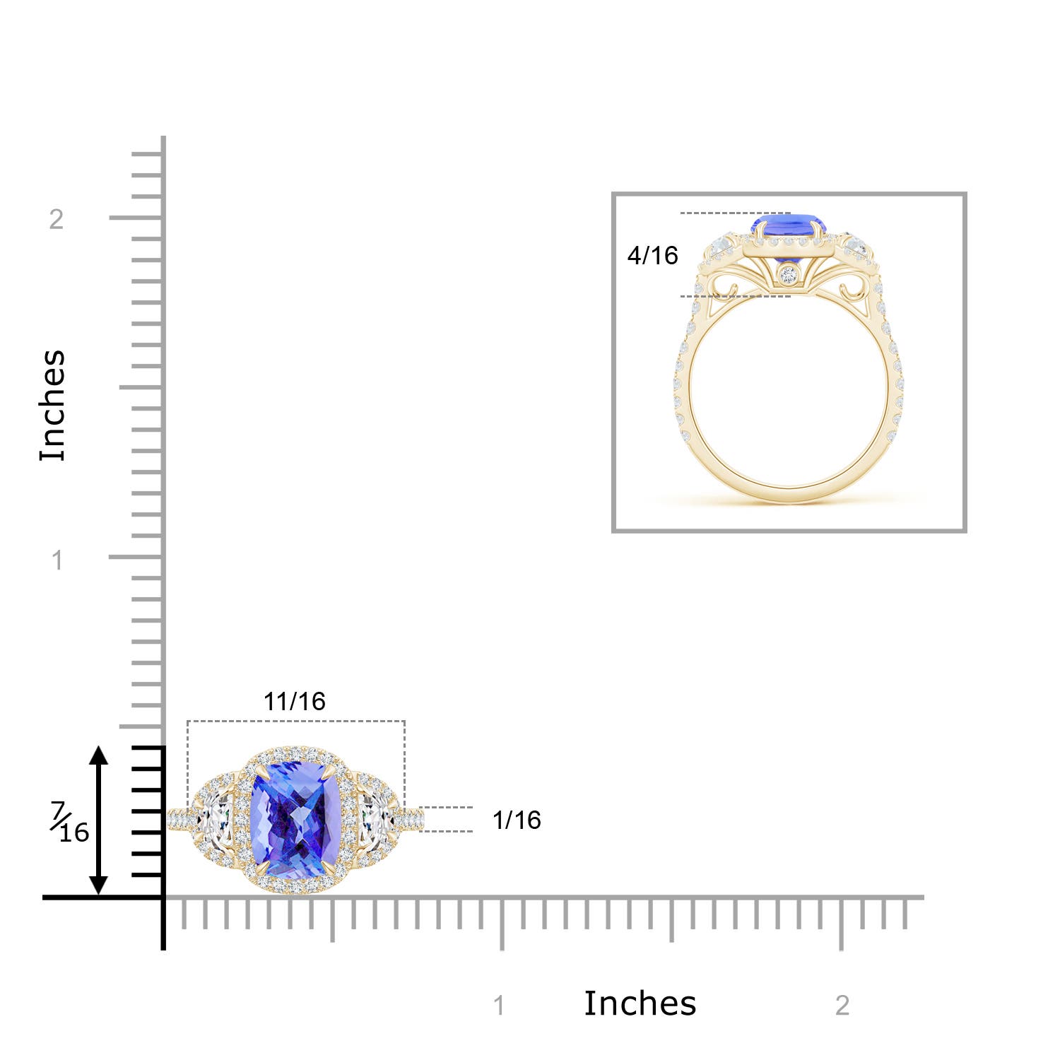 AA - Tanzanite / 2.48 CT / 14 KT Yellow Gold