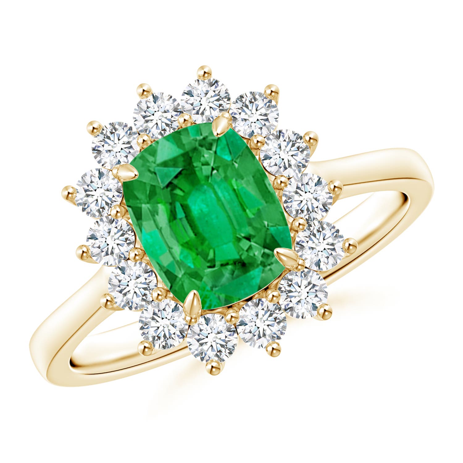 AAA - Emerald / 1.8 CT / 14 KT Yellow Gold