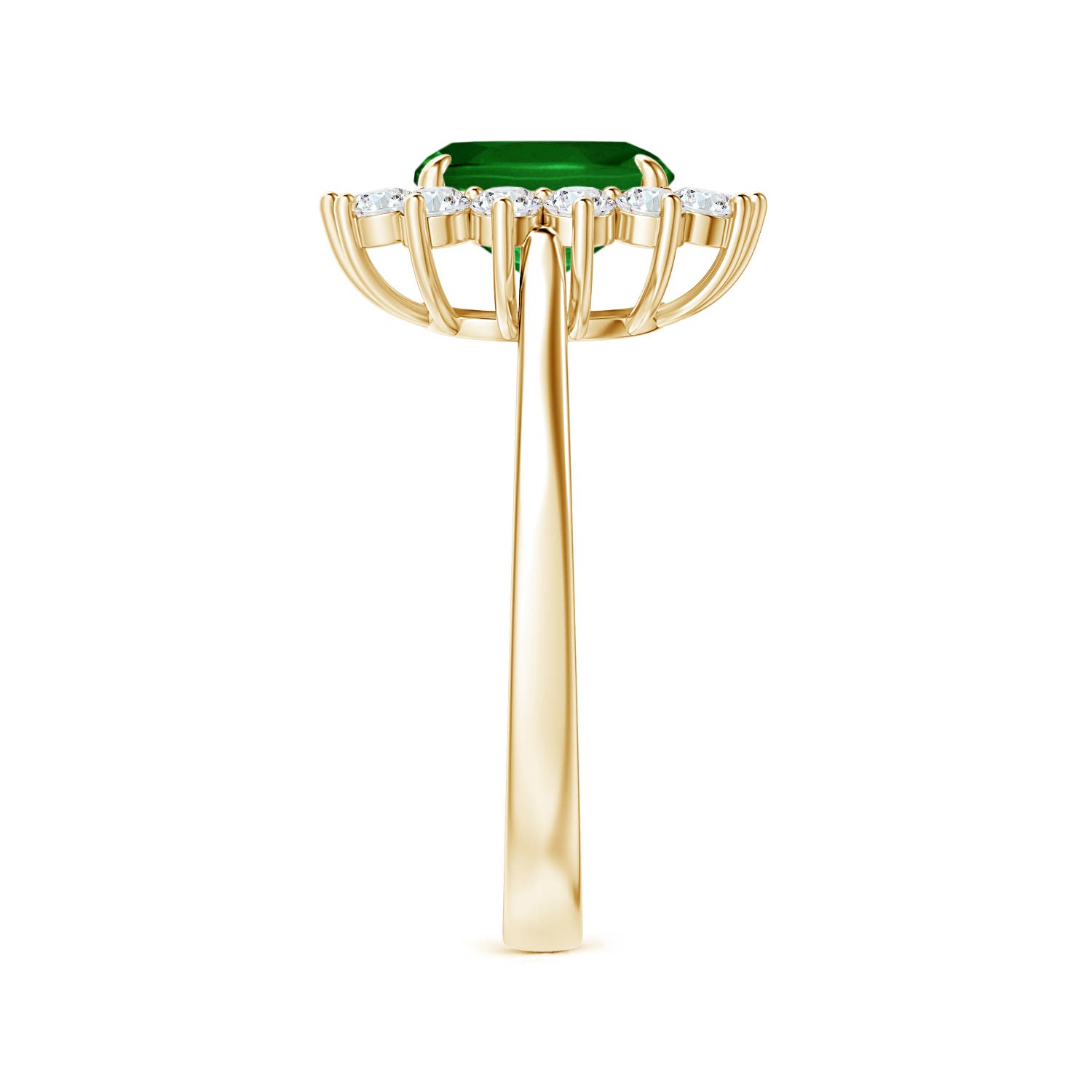 AAAA - Emerald / 1.8 CT / 14 KT Yellow Gold