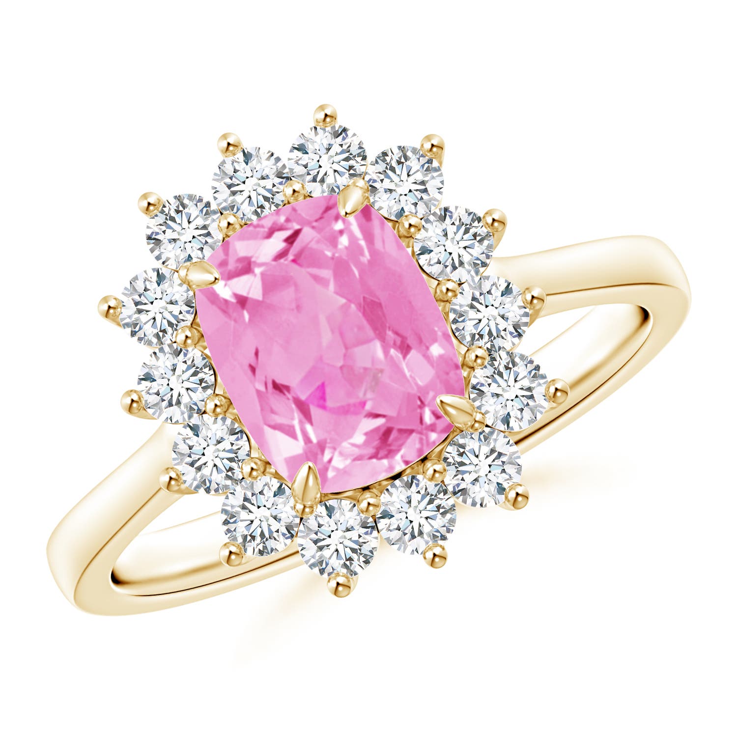 A - Pink Sapphire / 2.35 CT / 14 KT Yellow Gold