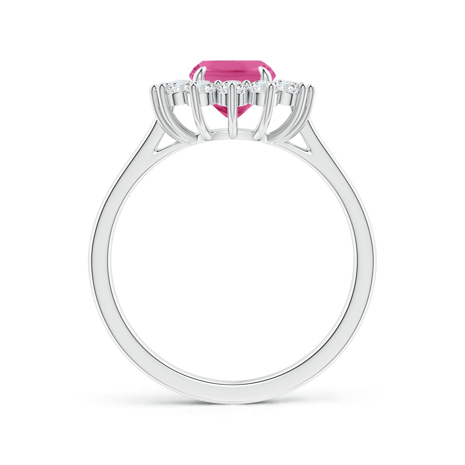 AAA - Pink Sapphire / 2.35 CT / 14 KT White Gold