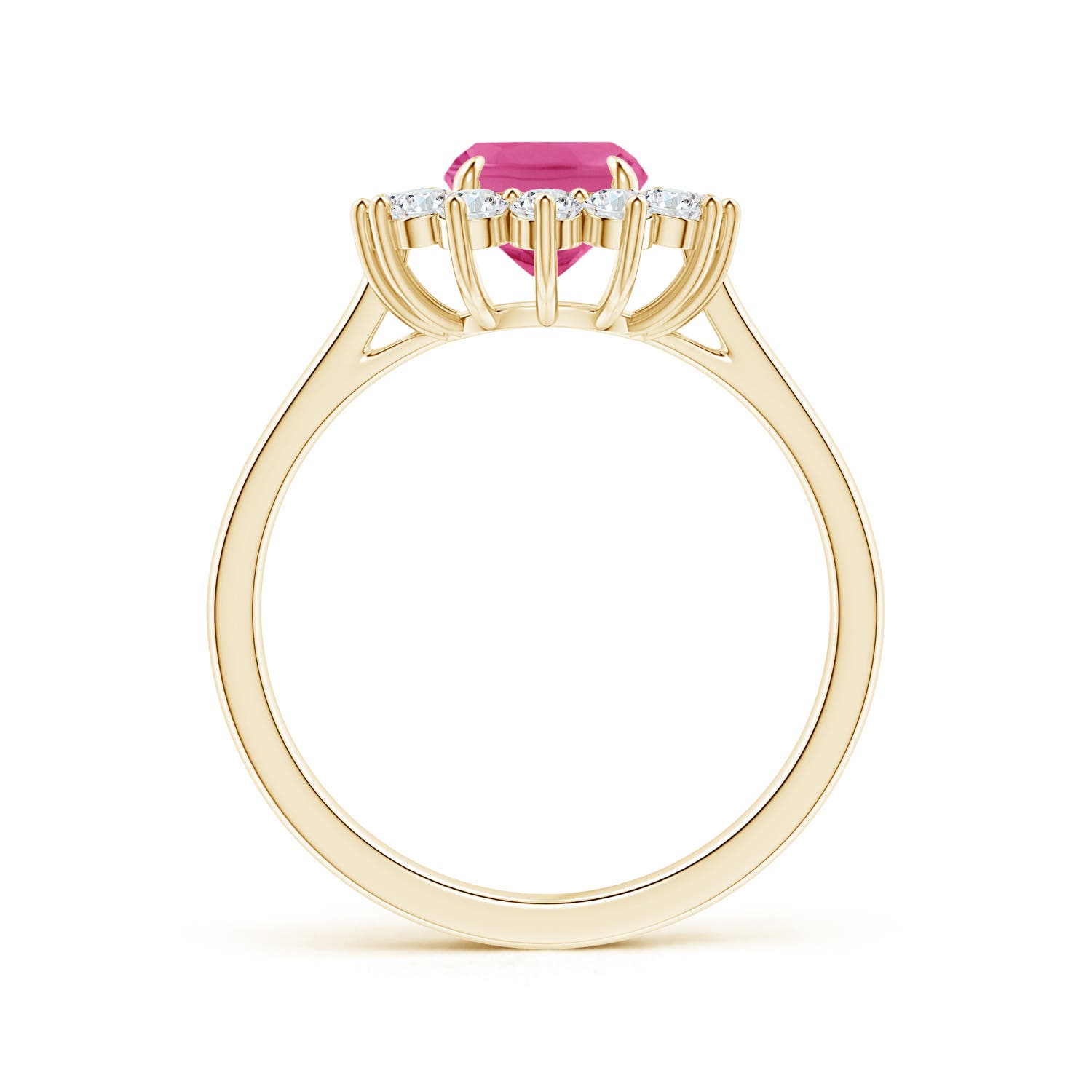 AAA - Pink Sapphire / 2.35 CT / 14 KT Yellow Gold