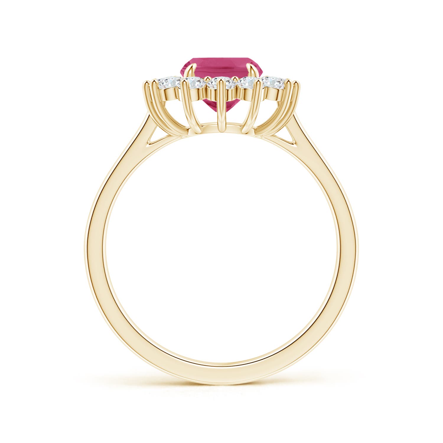 AAAA - Pink Sapphire / 2.35 CT / 14 KT Yellow Gold