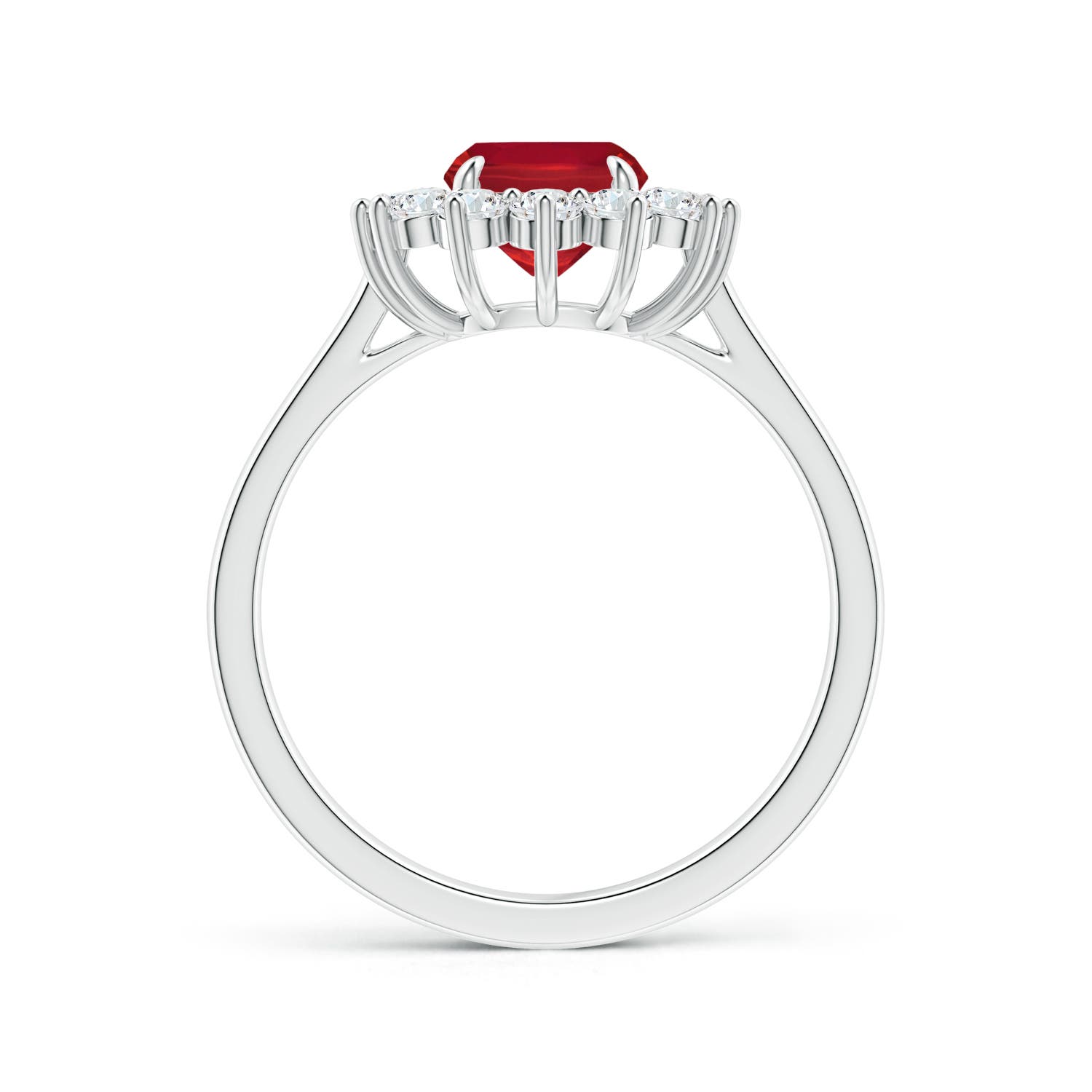 AA - Ruby / 1.95 CT / 14 KT White Gold