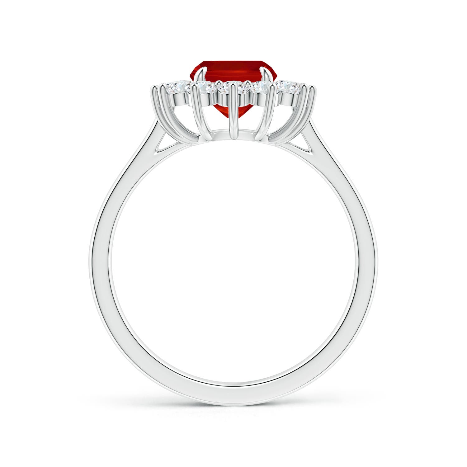 AAA - Ruby / 1.95 CT / 14 KT White Gold