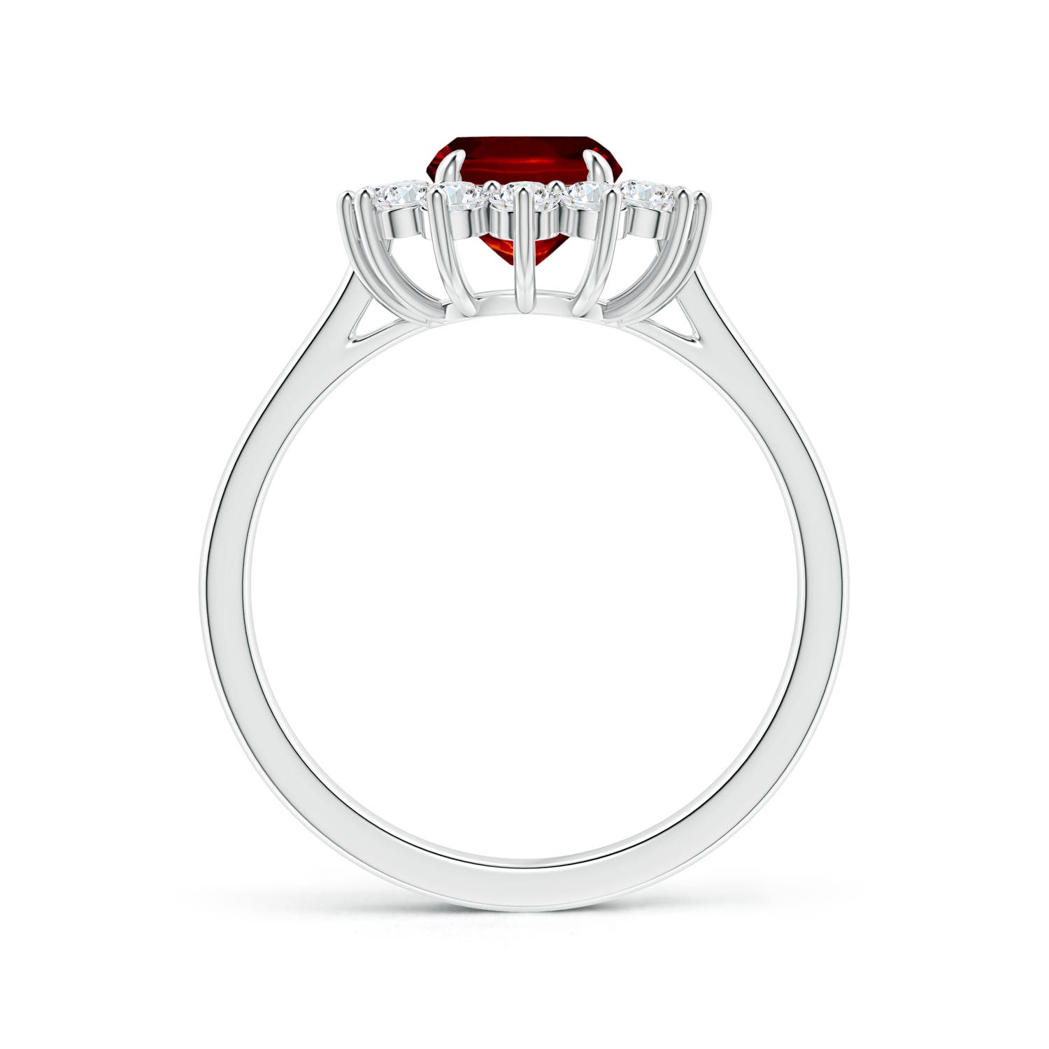 AAAA - Ruby / 1.95 CT / 14 KT White Gold