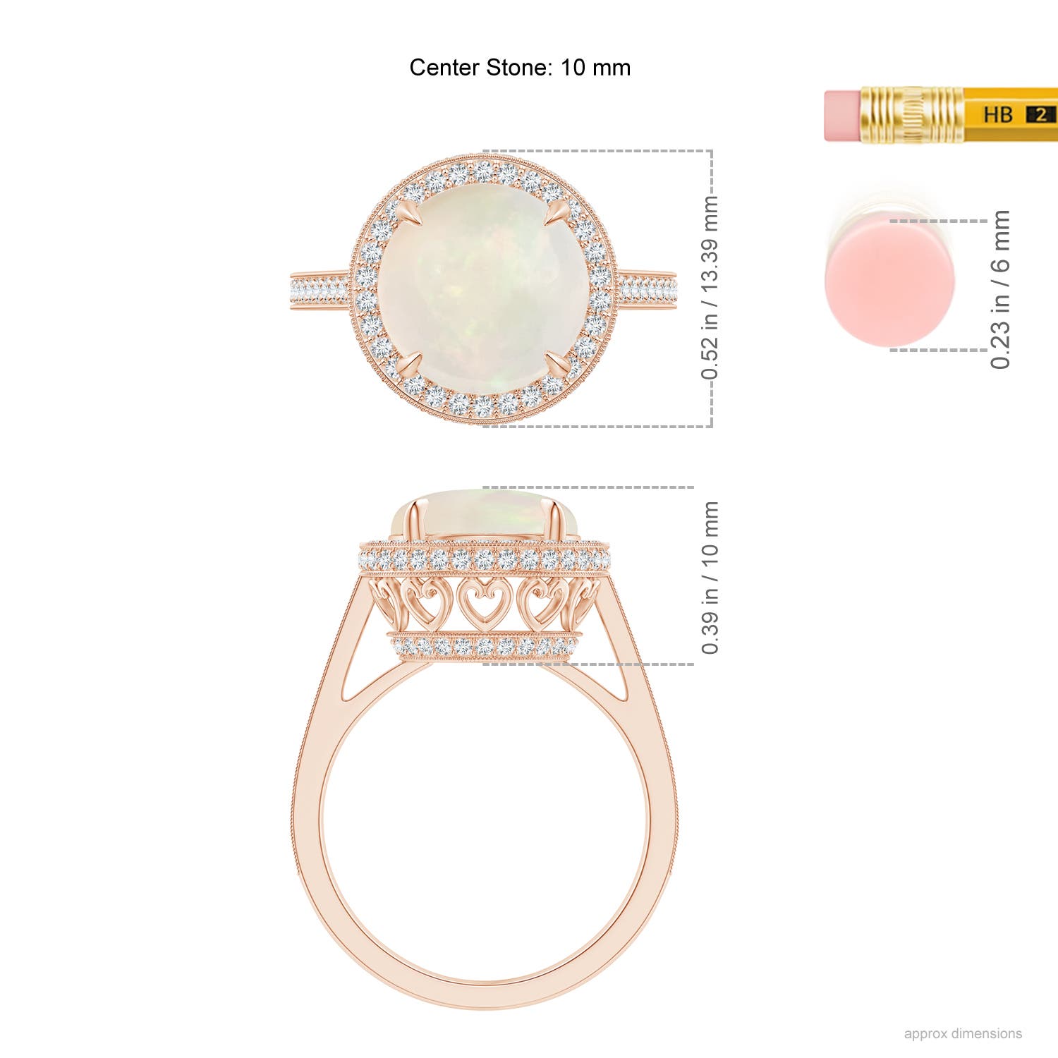 A - Opal / 2.65 CT / 14 KT Rose Gold