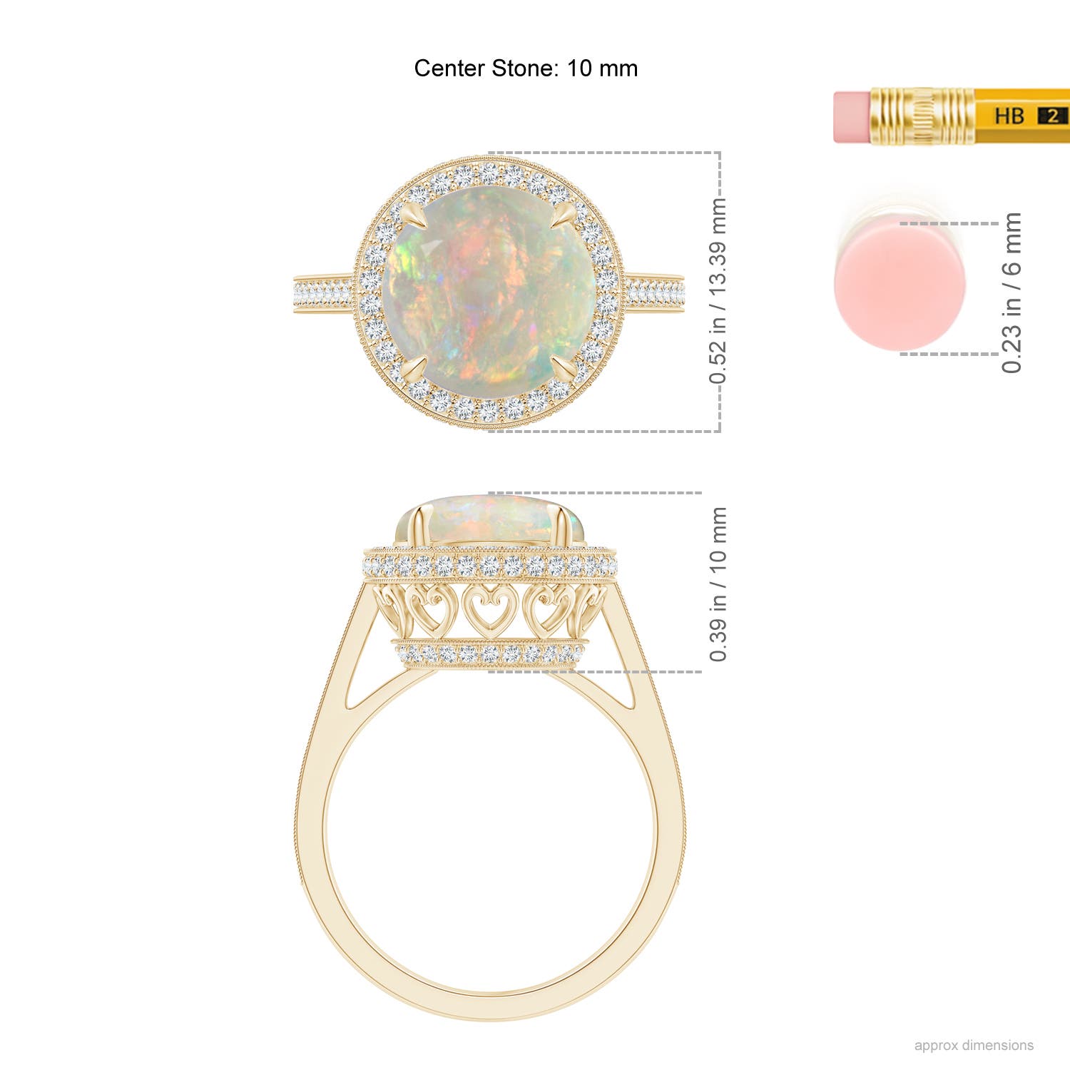 AAAA - Opal / 2.65 CT / 14 KT Yellow Gold