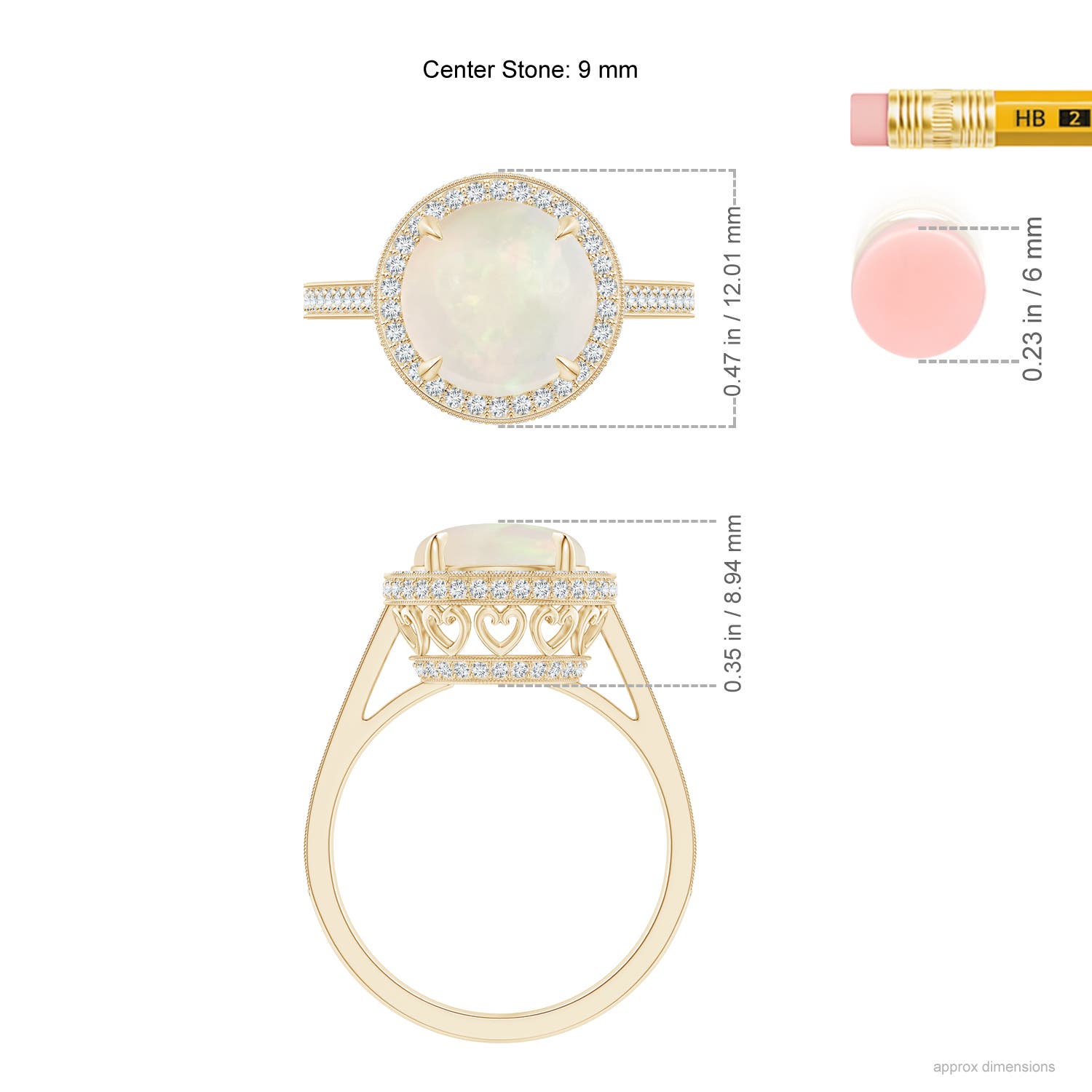 A - Opal / 2.15 CT / 14 KT Yellow Gold