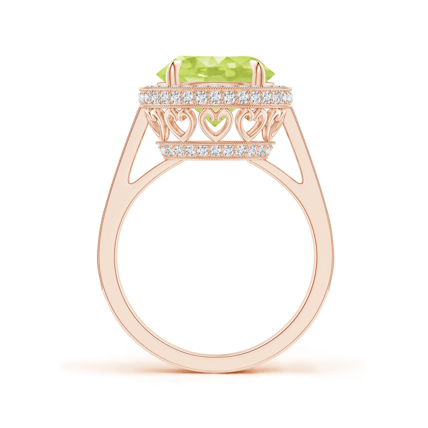 A - Peridot / 4.2 CT / 14 KT Rose Gold