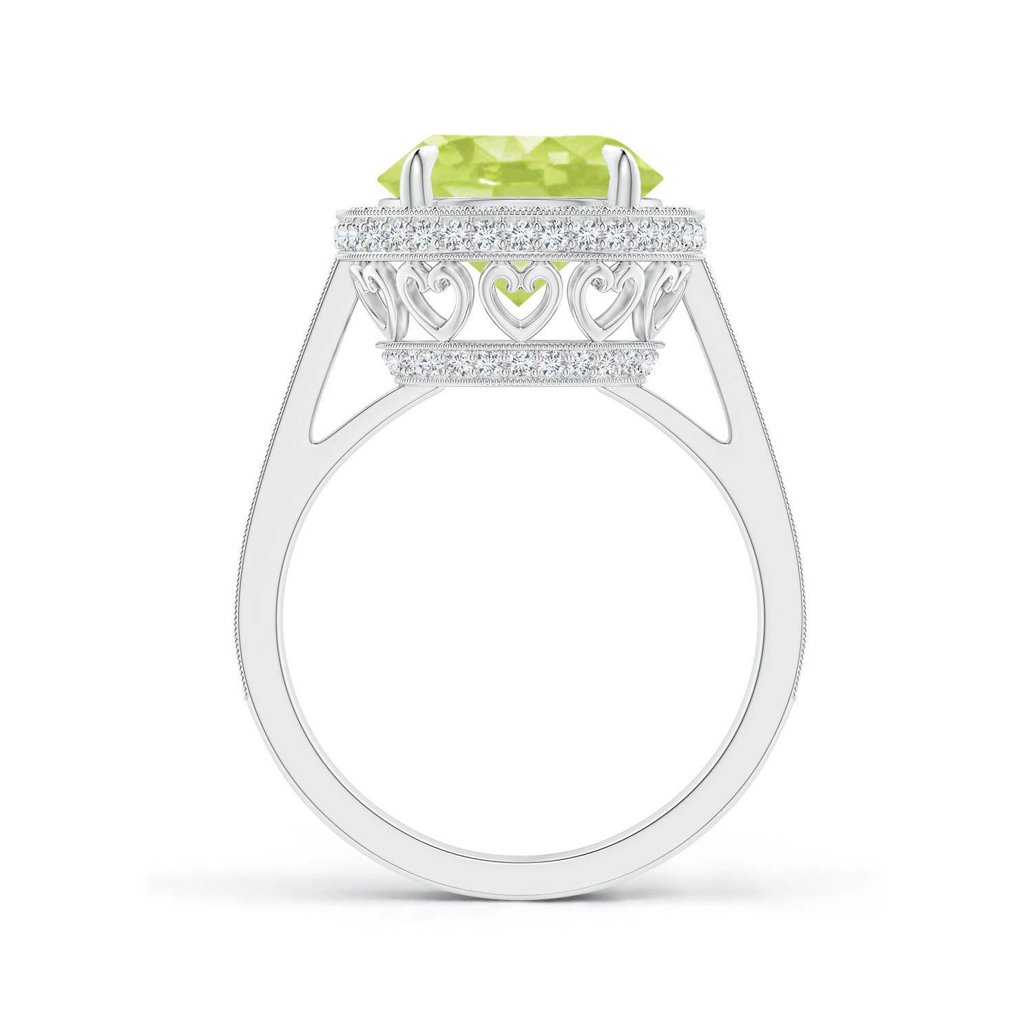 A - Peridot / 4.2 CT / 14 KT White Gold