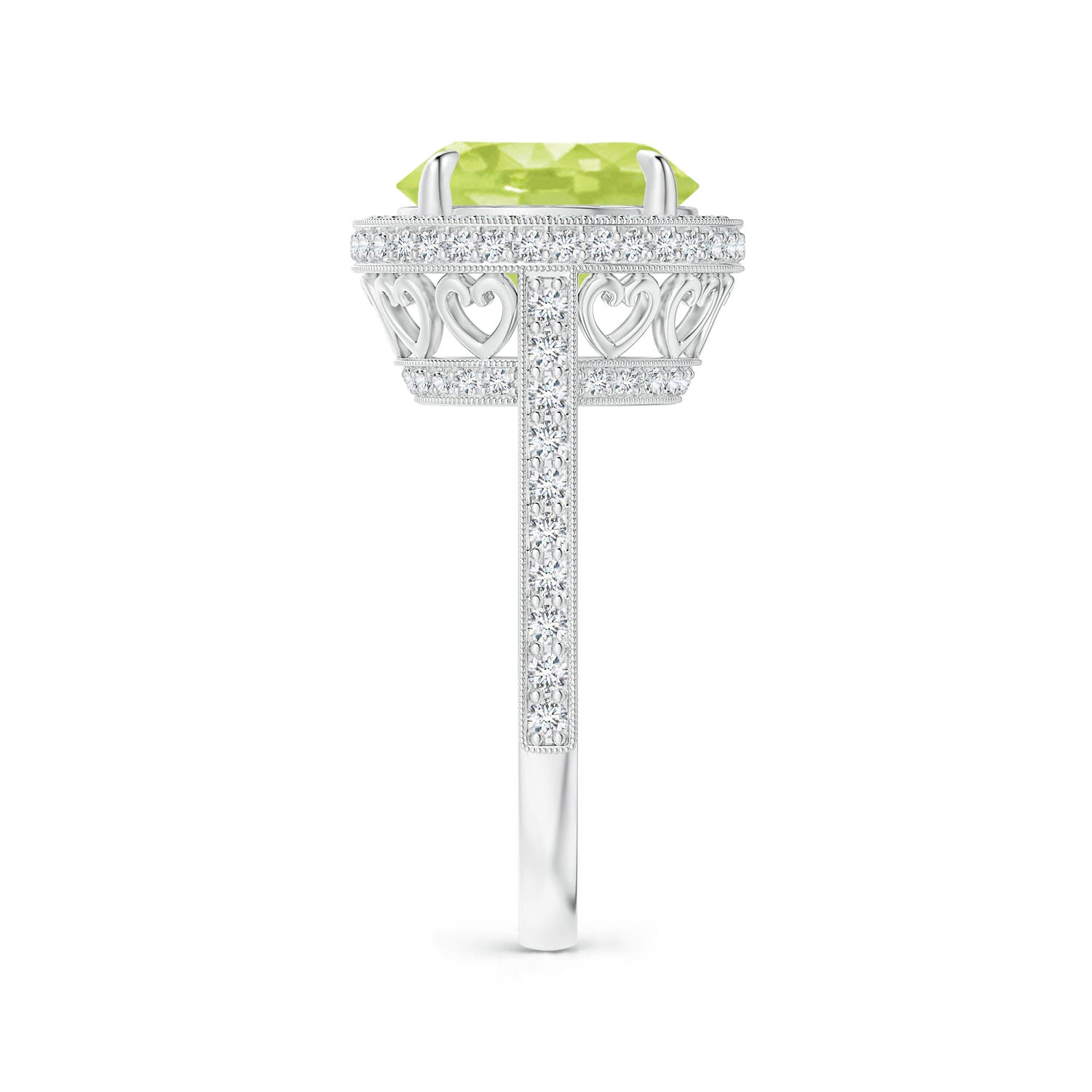 A - Peridot / 4.2 CT / 14 KT White Gold