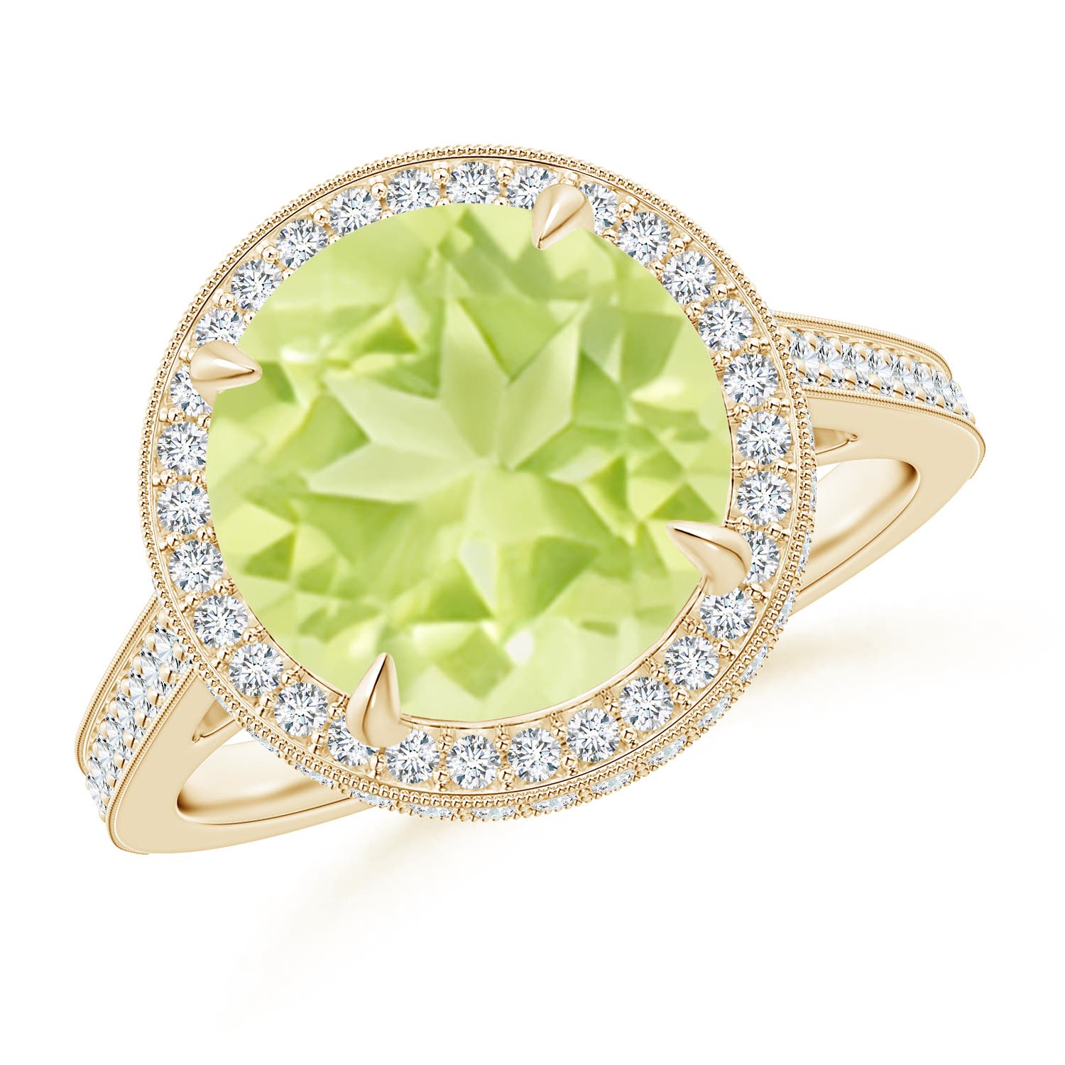 A - Peridot / 4.2 CT / 14 KT Yellow Gold