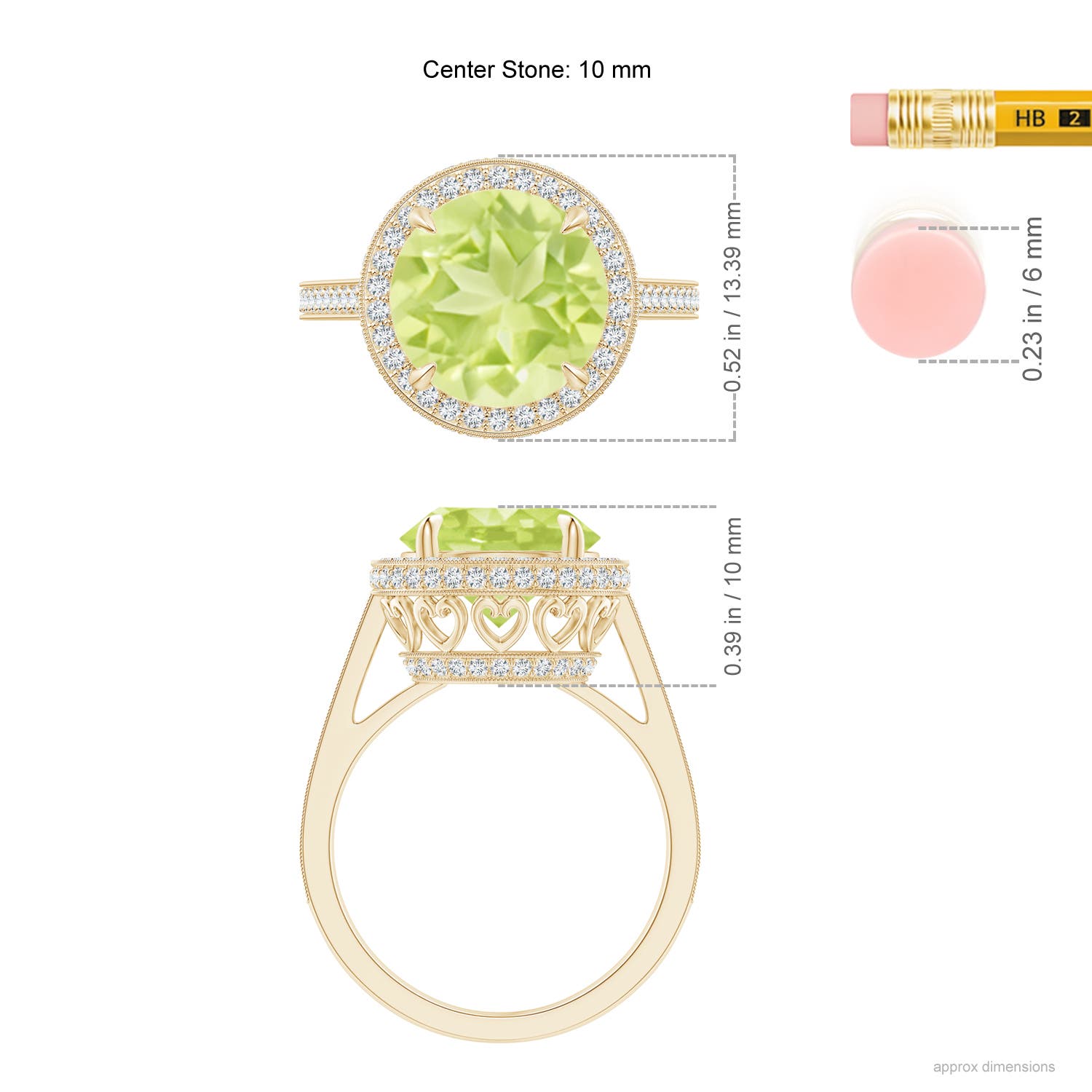 A - Peridot / 4.2 CT / 14 KT Yellow Gold