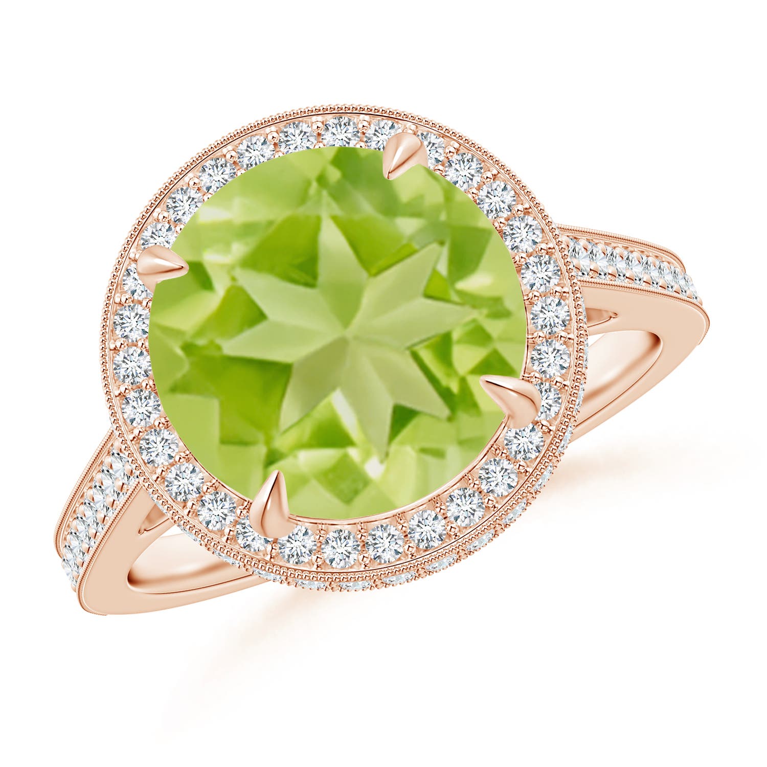 AA - Peridot / 4.2 CT / 14 KT Rose Gold