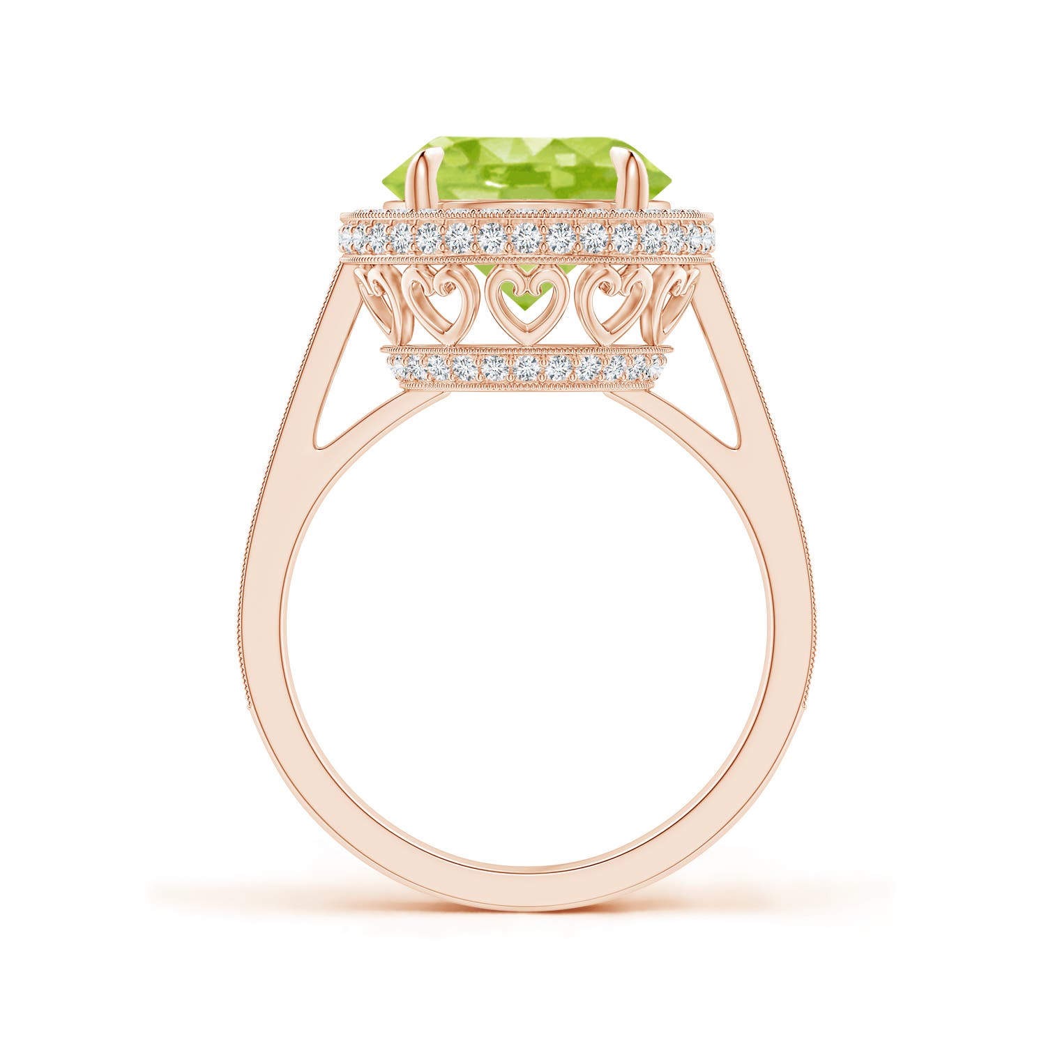 AA - Peridot / 4.2 CT / 14 KT Rose Gold