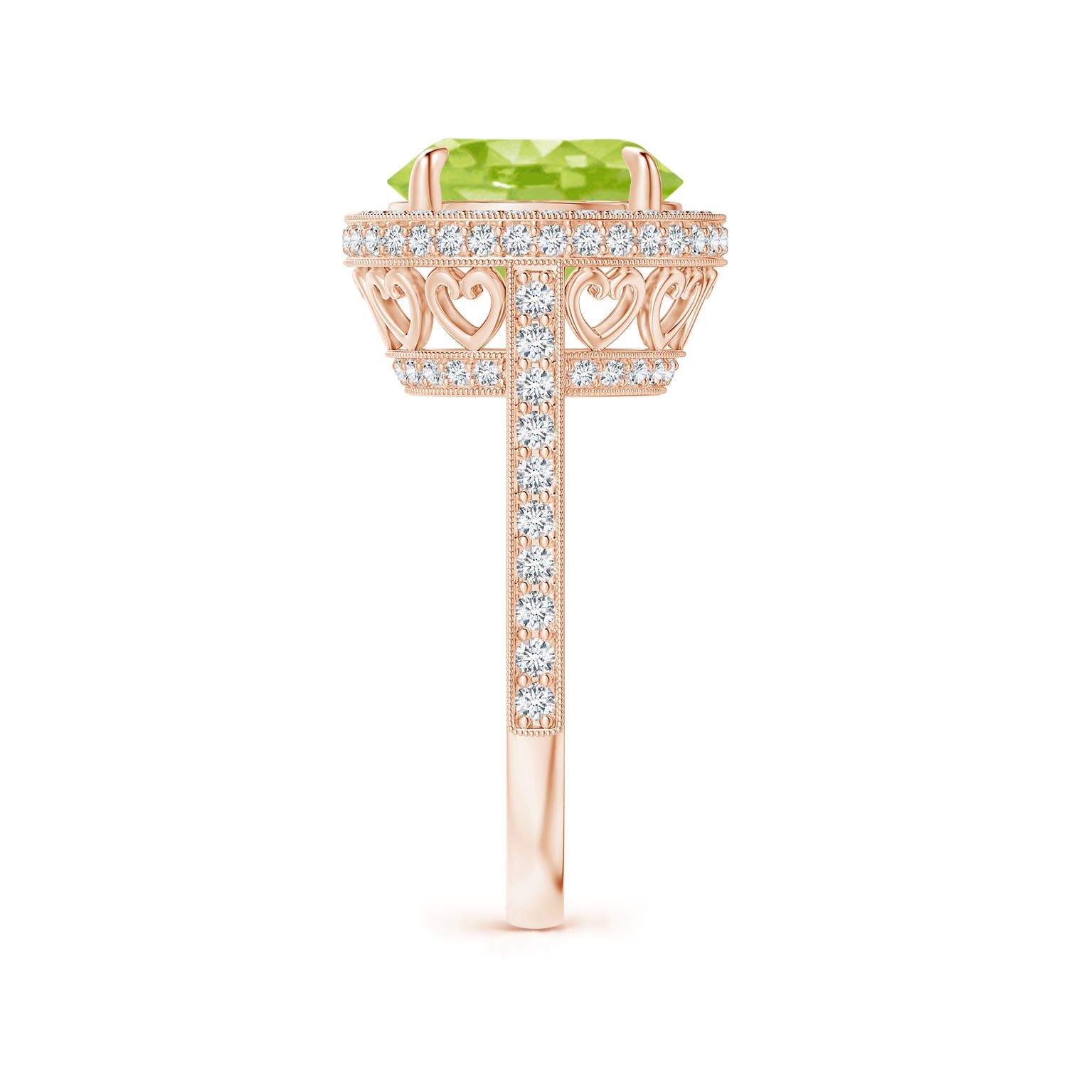 AA - Peridot / 4.2 CT / 14 KT Rose Gold