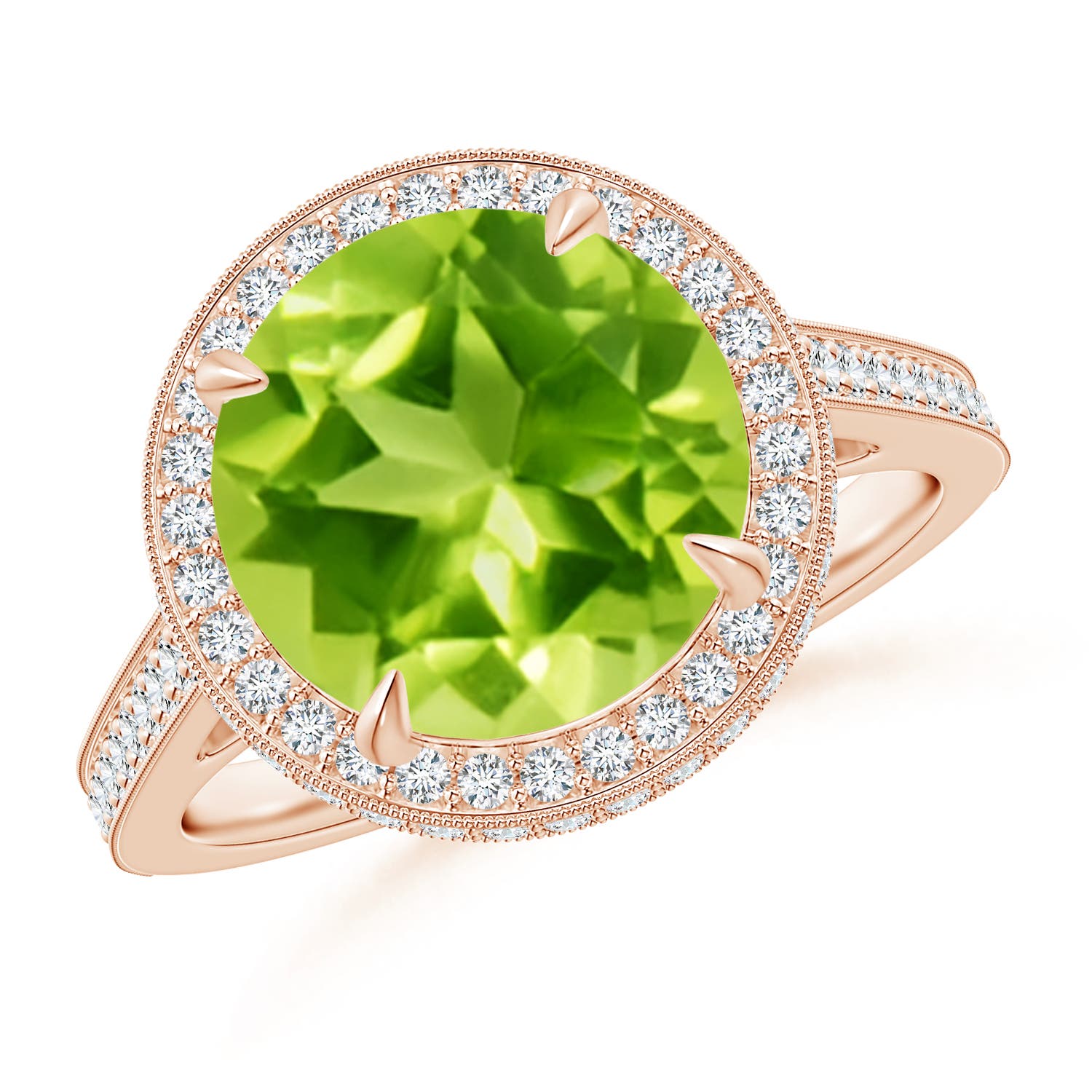 AAA - Peridot / 4.2 CT / 14 KT Rose Gold