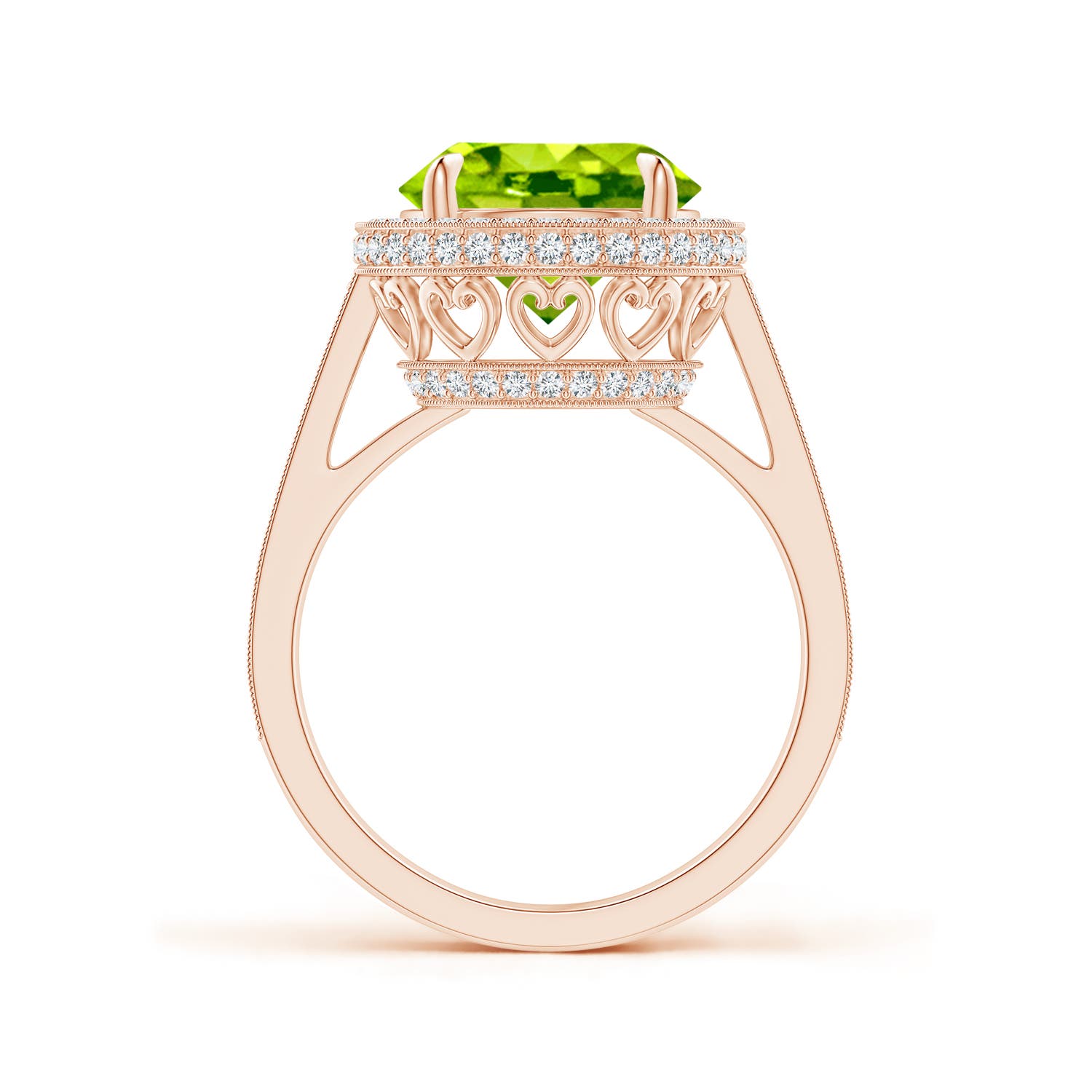 AAA - Peridot / 4.2 CT / 14 KT Rose Gold