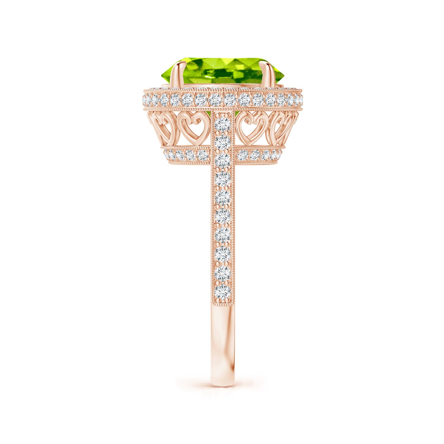 AAA - Peridot / 4.2 CT / 14 KT Rose Gold