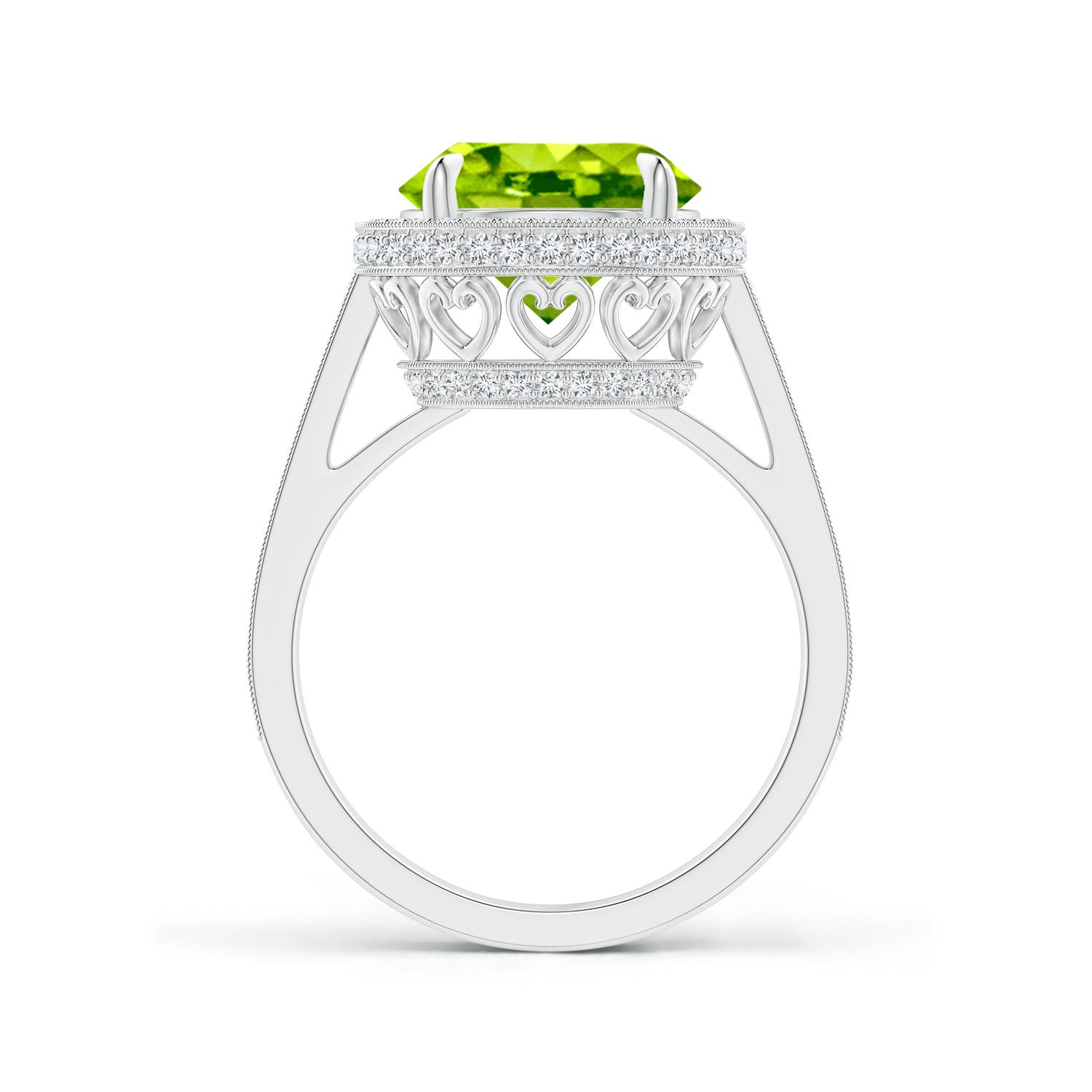 AAA - Peridot / 4.2 CT / 14 KT White Gold