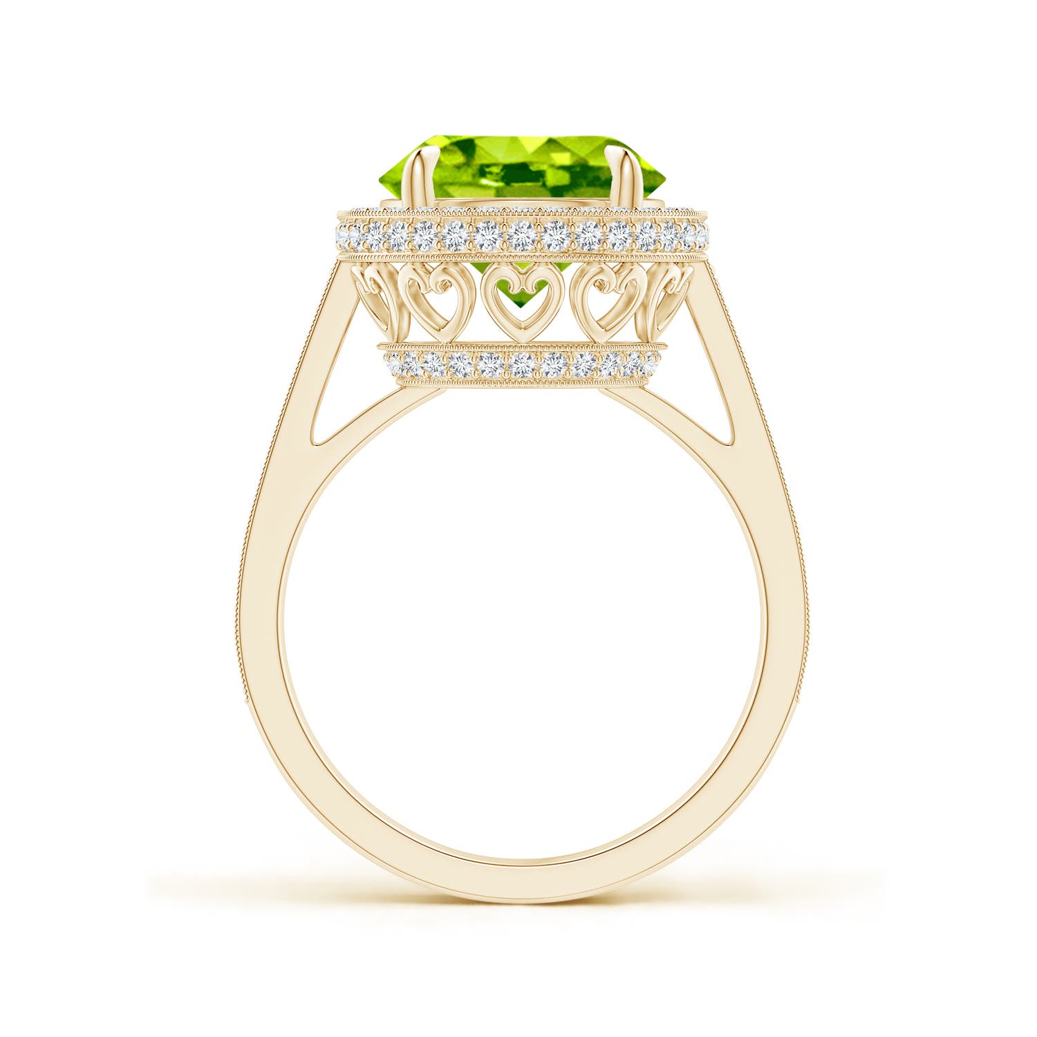 AAA - Peridot / 4.2 CT / 14 KT Yellow Gold