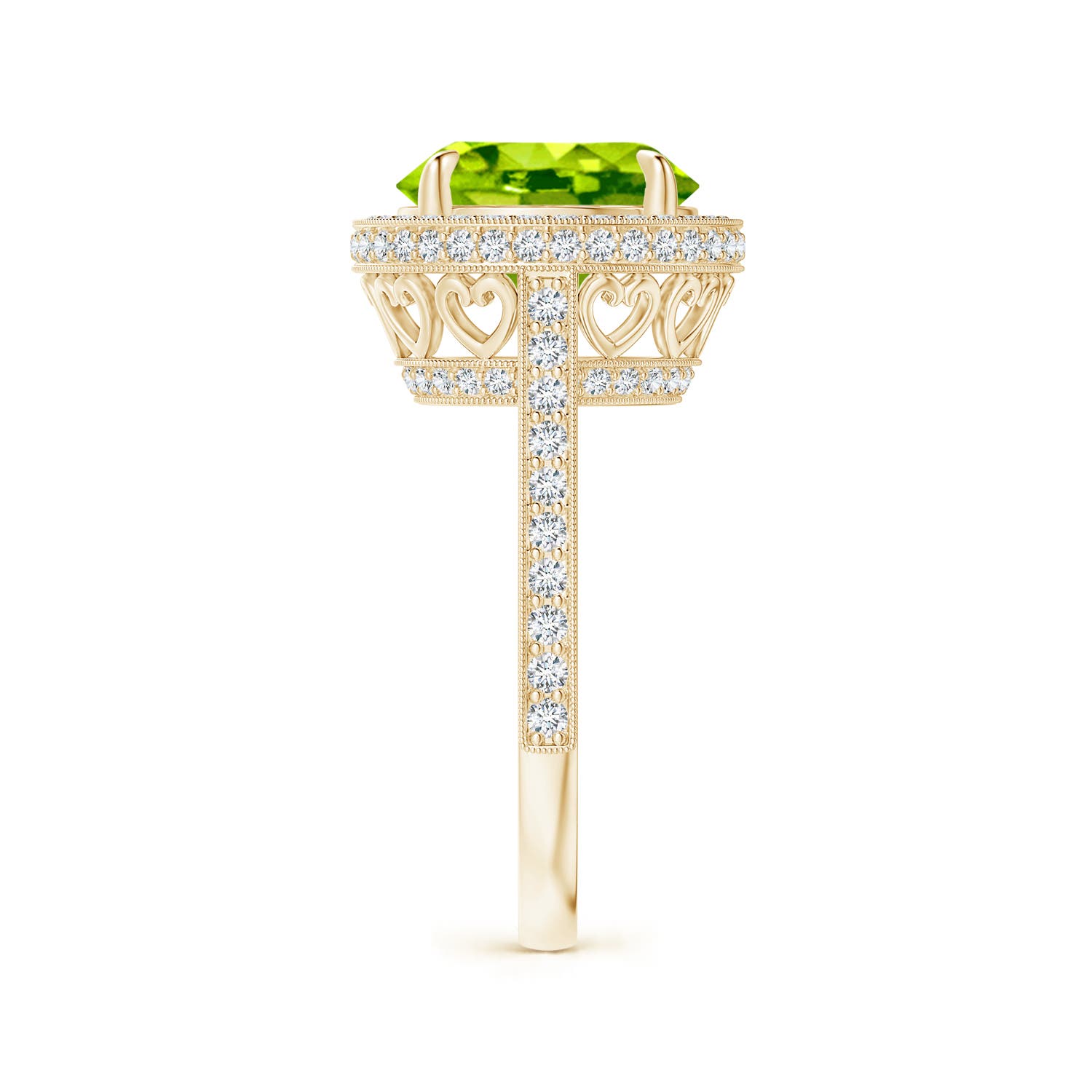 AAA - Peridot / 4.2 CT / 14 KT Yellow Gold