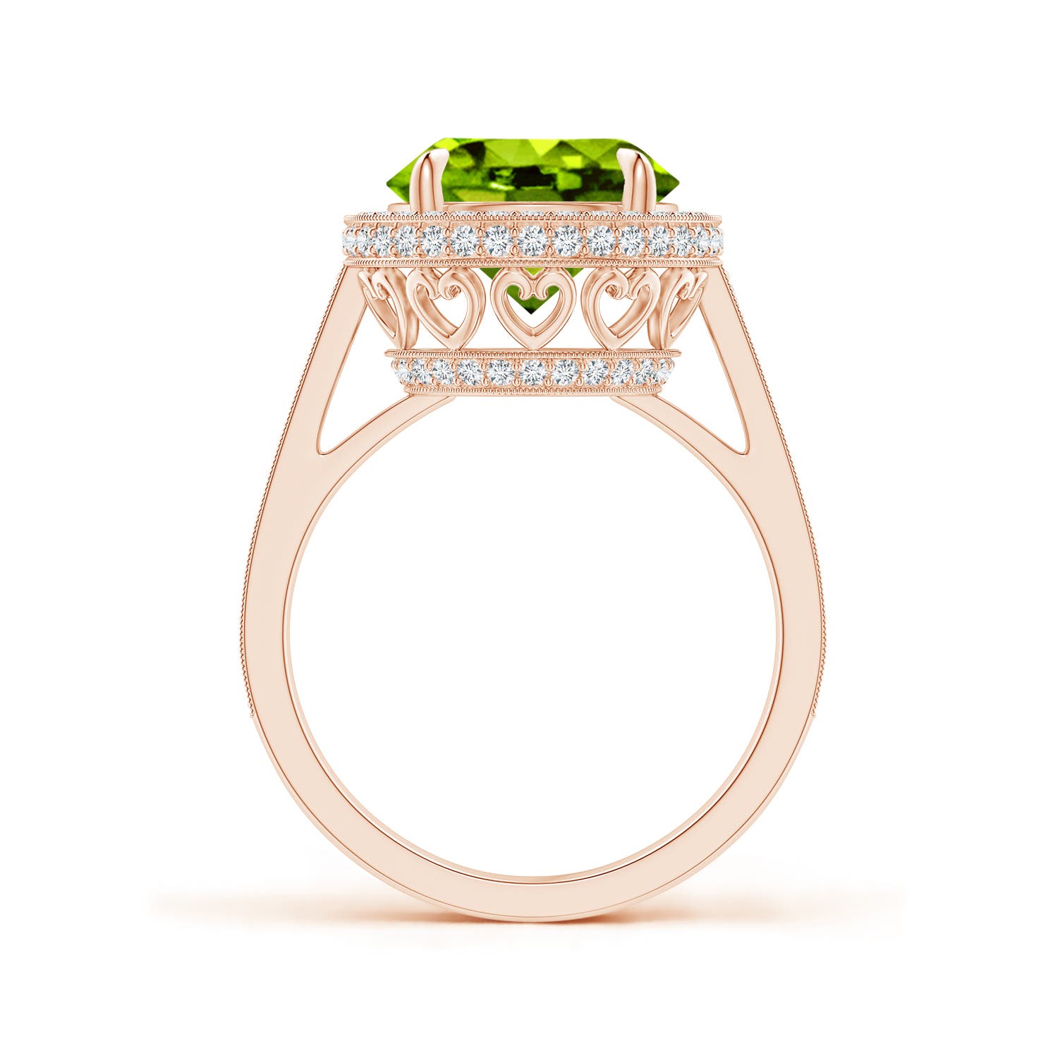 AAAA - Peridot / 4.2 CT / 14 KT Rose Gold