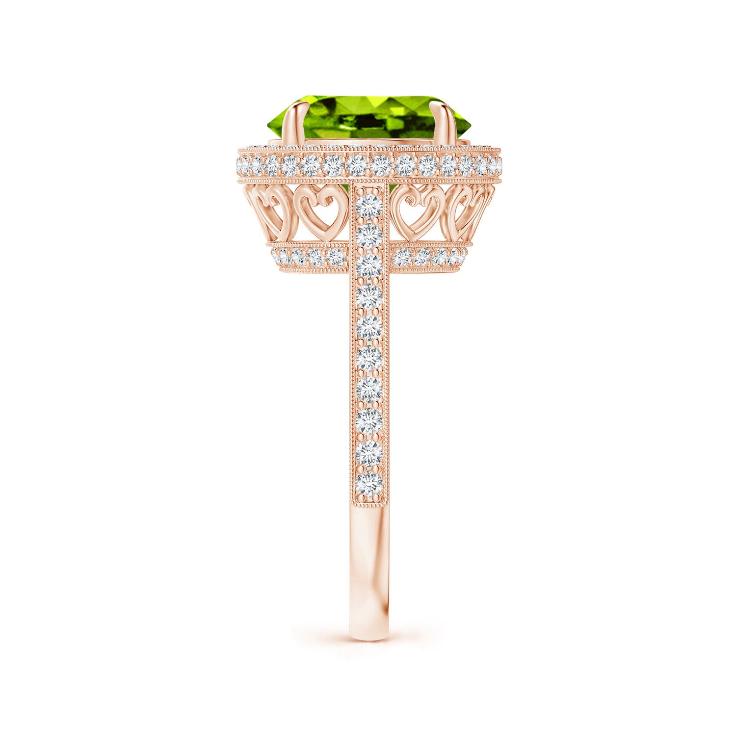 AAAA - Peridot / 4.2 CT / 14 KT Rose Gold