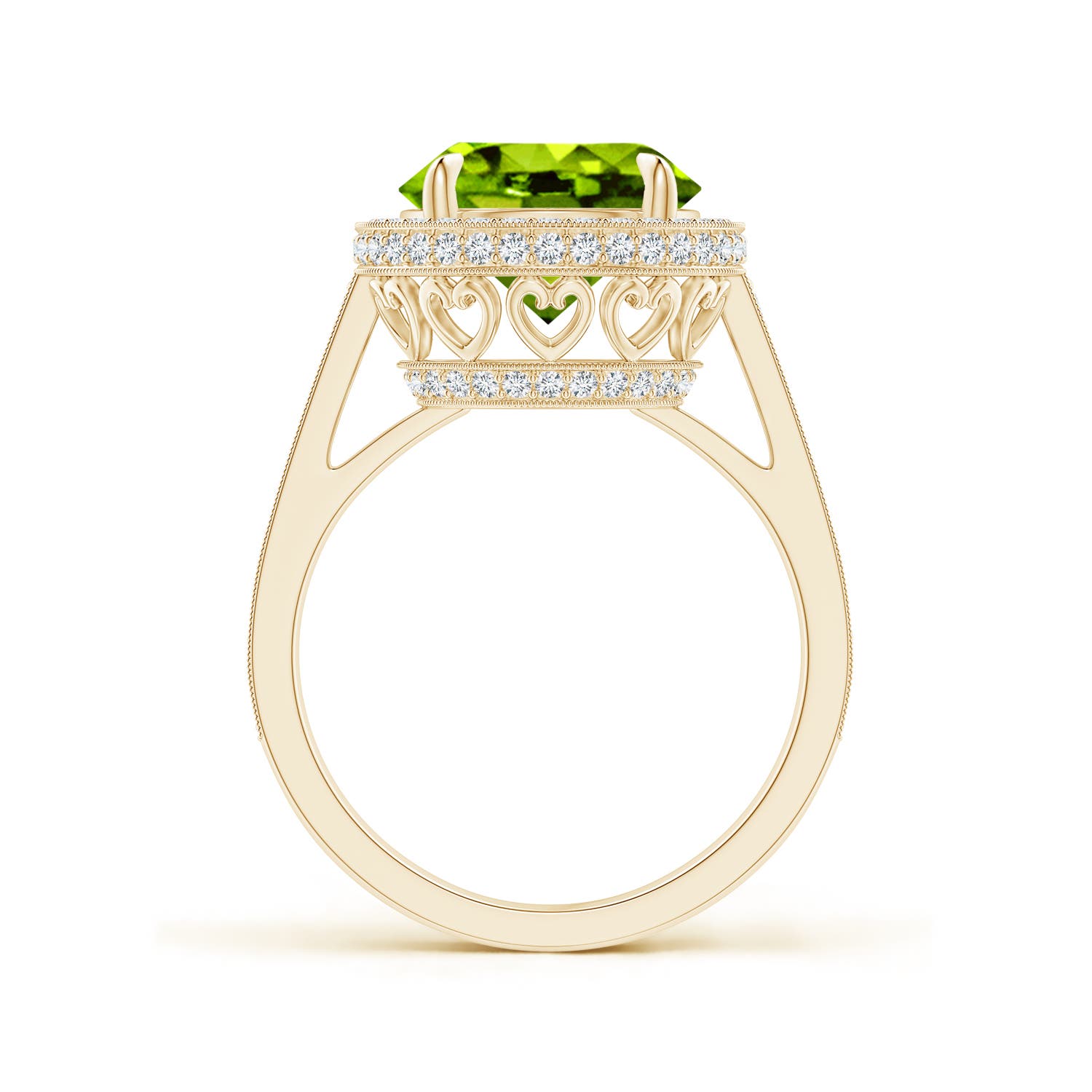 AAAA - Peridot / 4.2 CT / 14 KT Yellow Gold