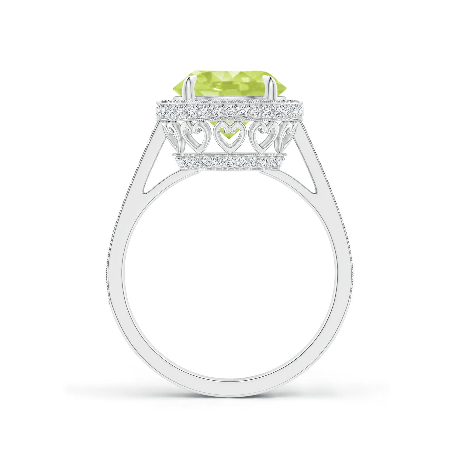 A - Peridot / 3.54 CT / 14 KT White Gold