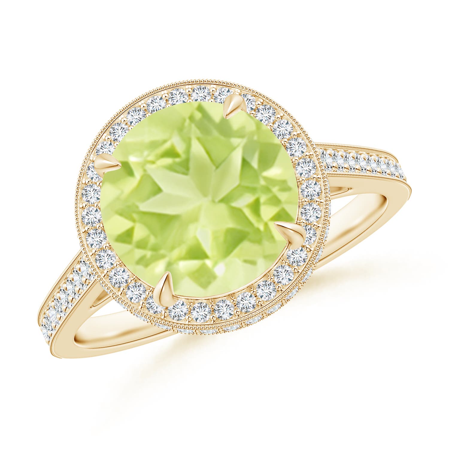 A - Peridot / 3.54 CT / 14 KT Yellow Gold