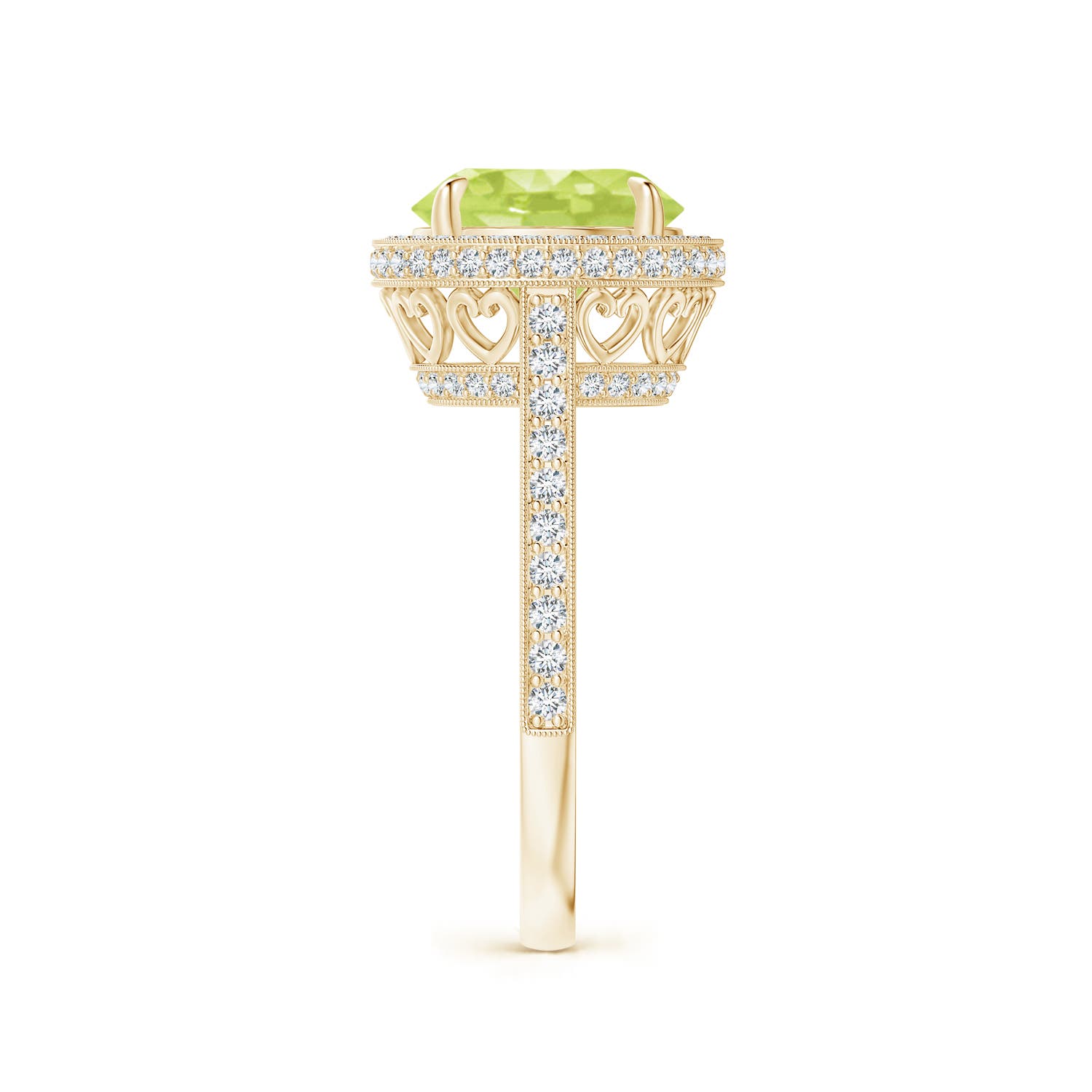 A - Peridot / 3.54 CT / 14 KT Yellow Gold