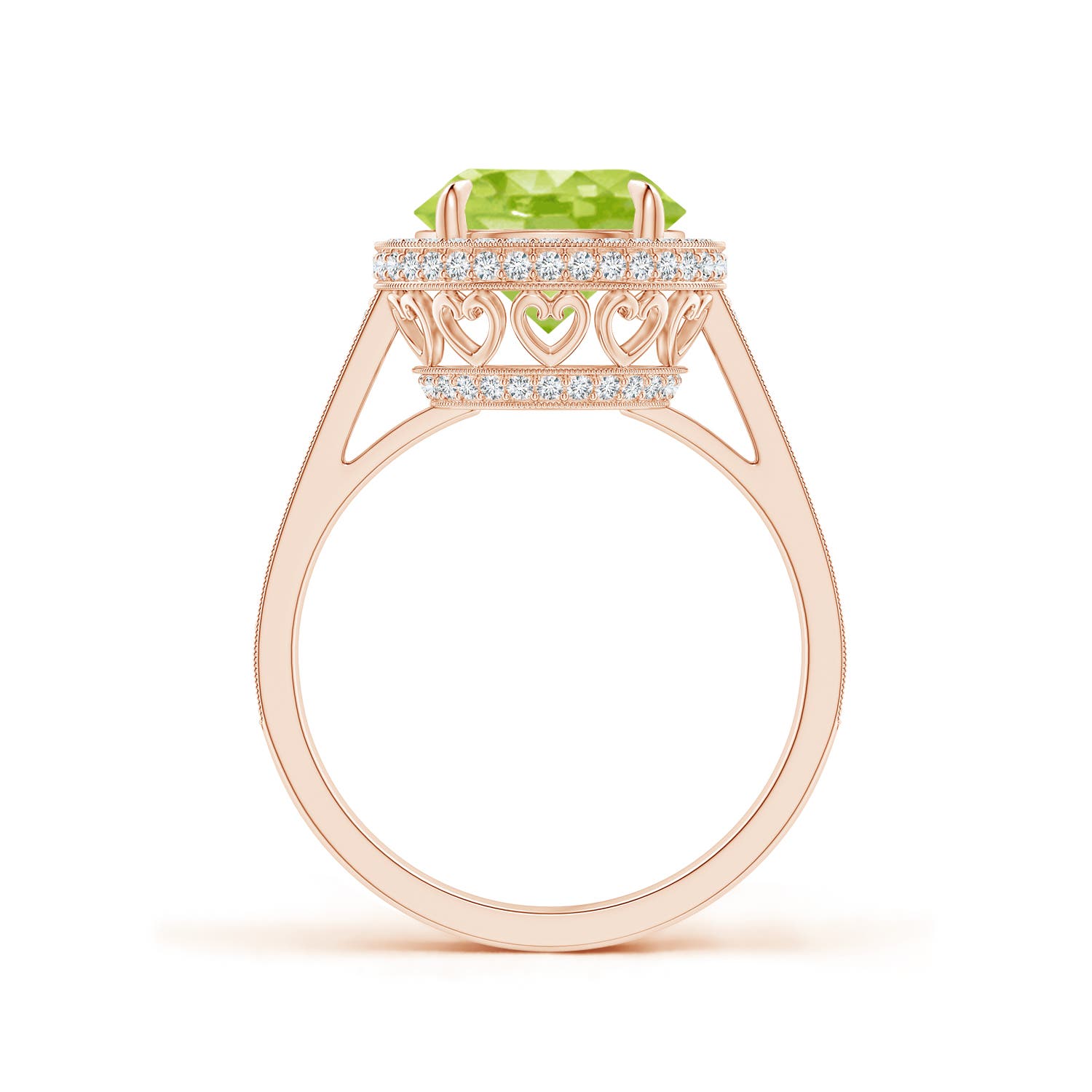 AA - Peridot / 3.54 CT / 14 KT Rose Gold