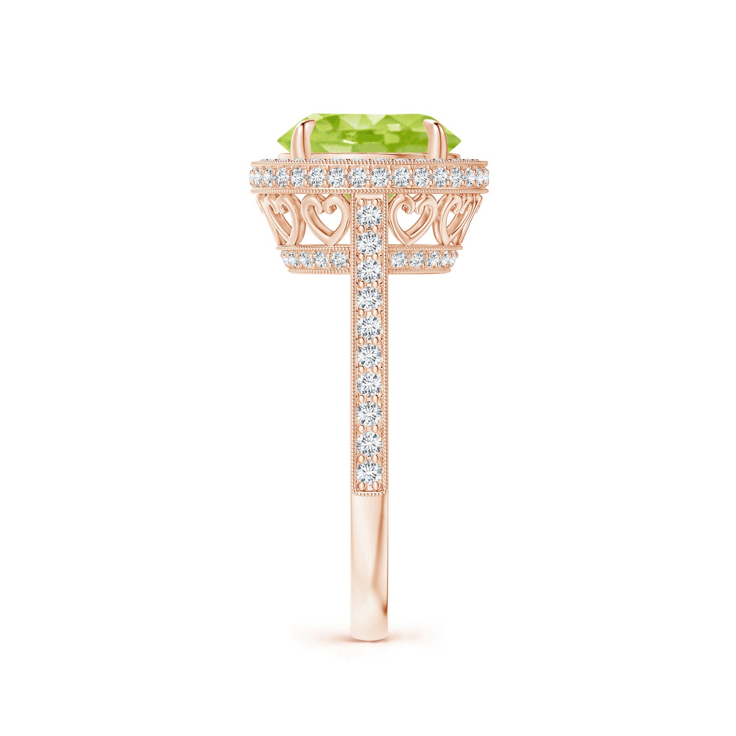 AA - Peridot / 3.54 CT / 14 KT Rose Gold