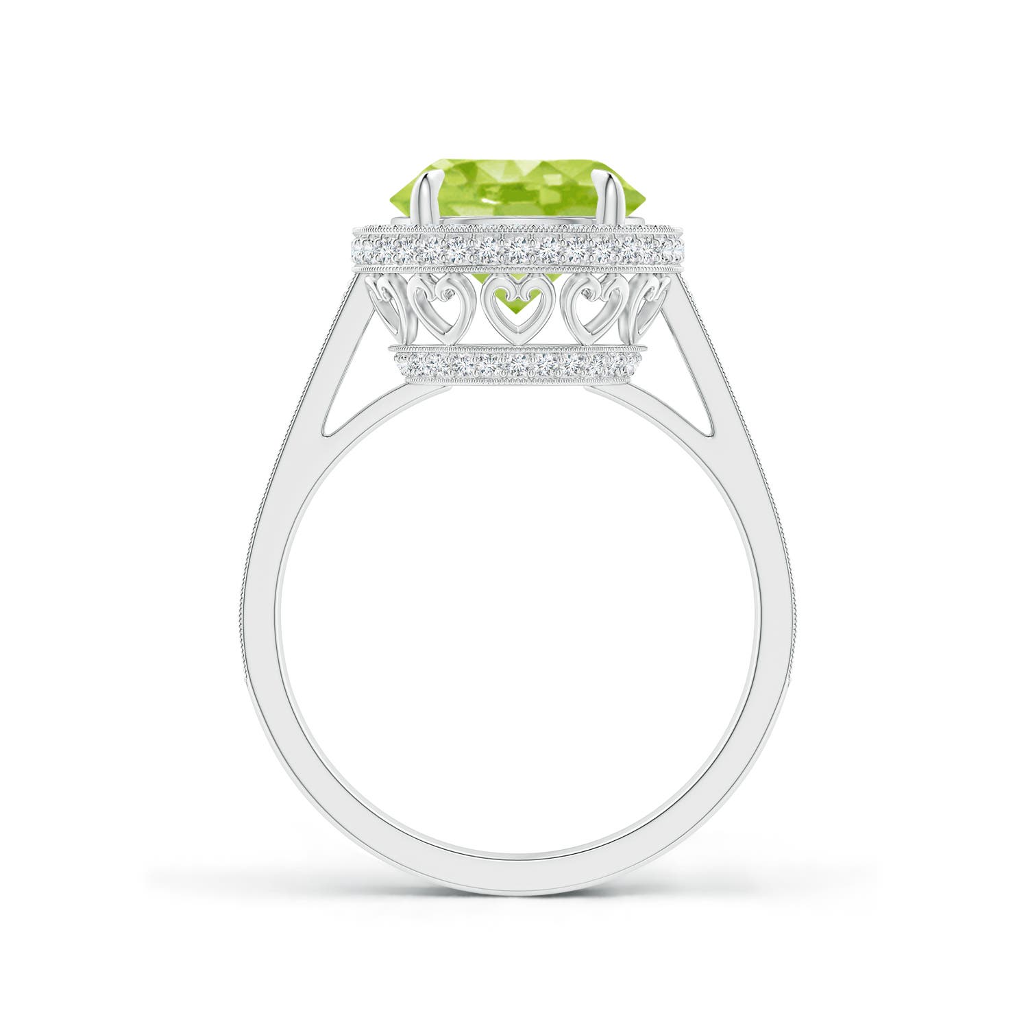 AA - Peridot / 3.54 CT / 14 KT White Gold