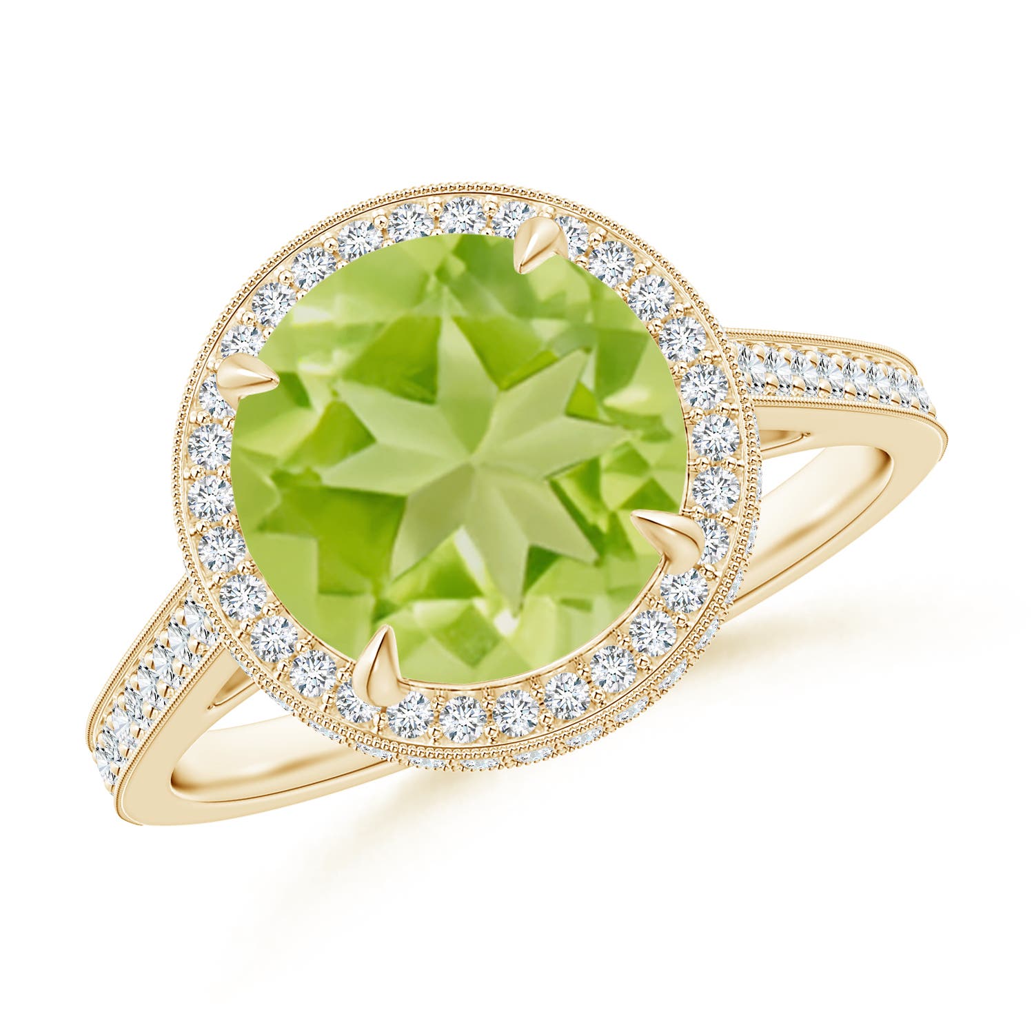 AA - Peridot / 3.54 CT / 14 KT Yellow Gold