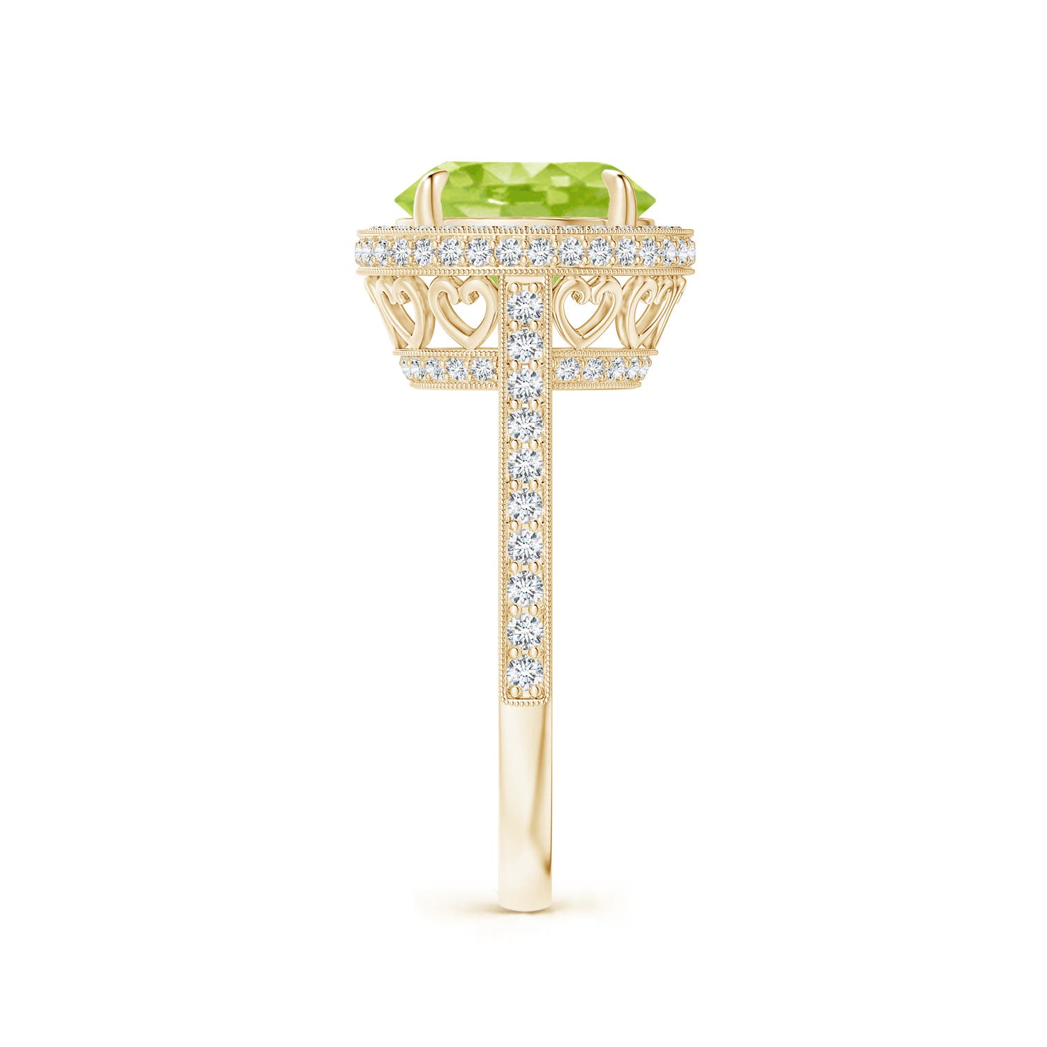 AA - Peridot / 3.54 CT / 14 KT Yellow Gold