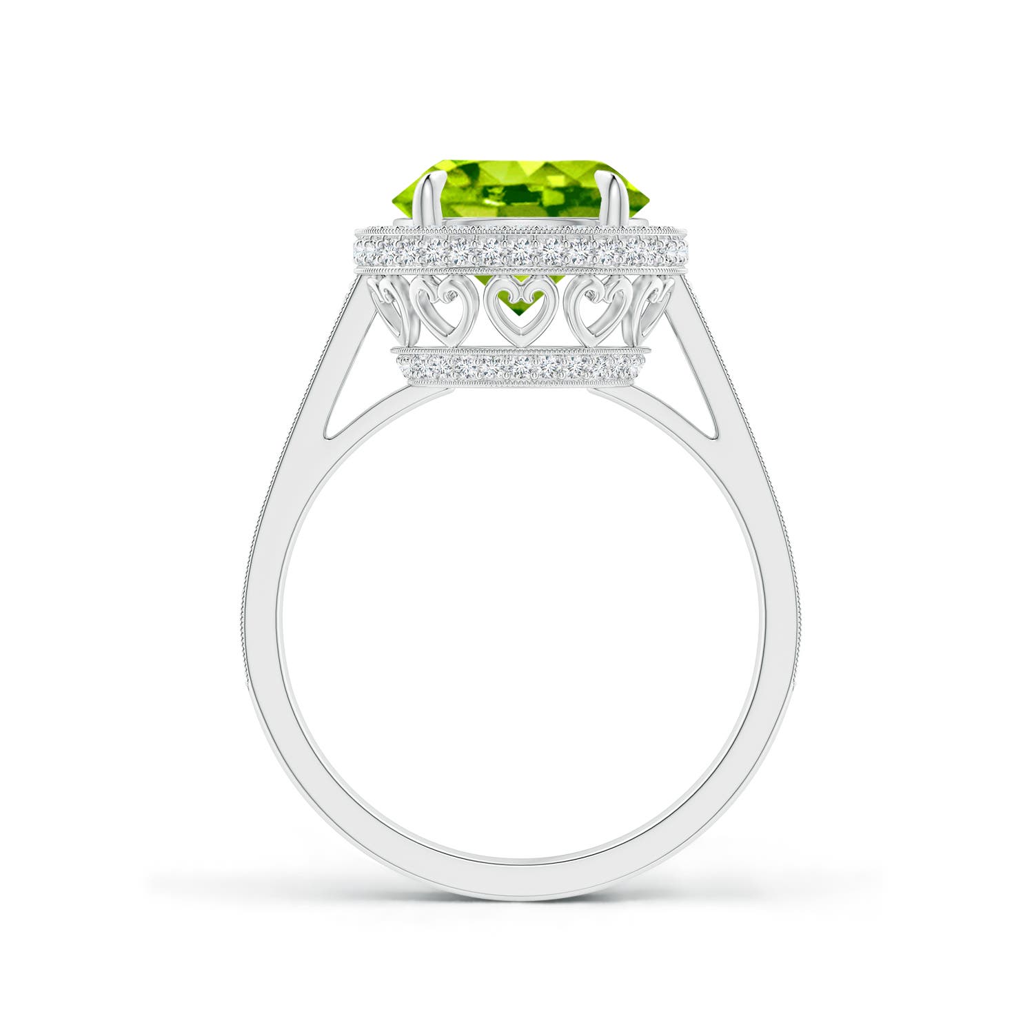 AAA - Peridot / 3.54 CT / 14 KT White Gold