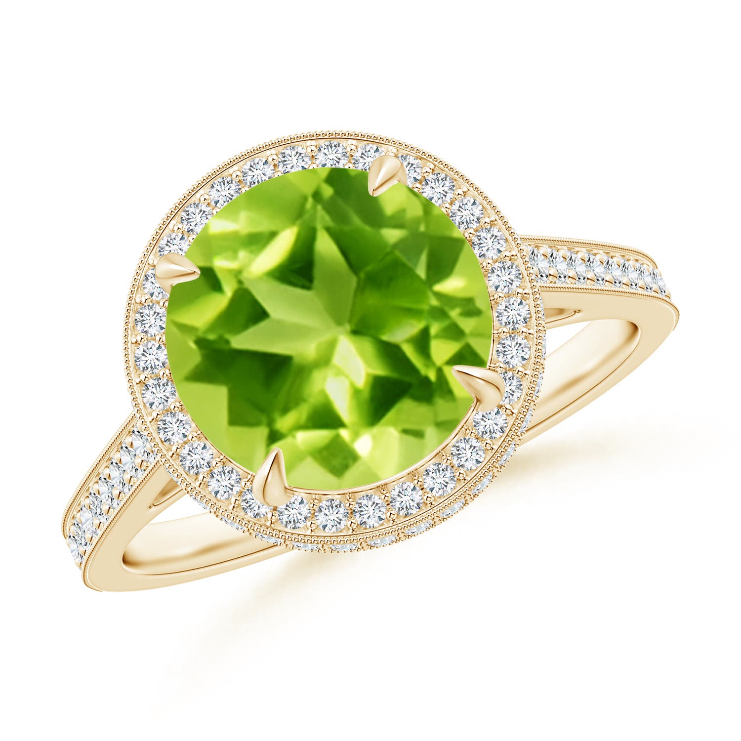 AAA - Peridot / 3.54 CT / 14 KT Yellow Gold