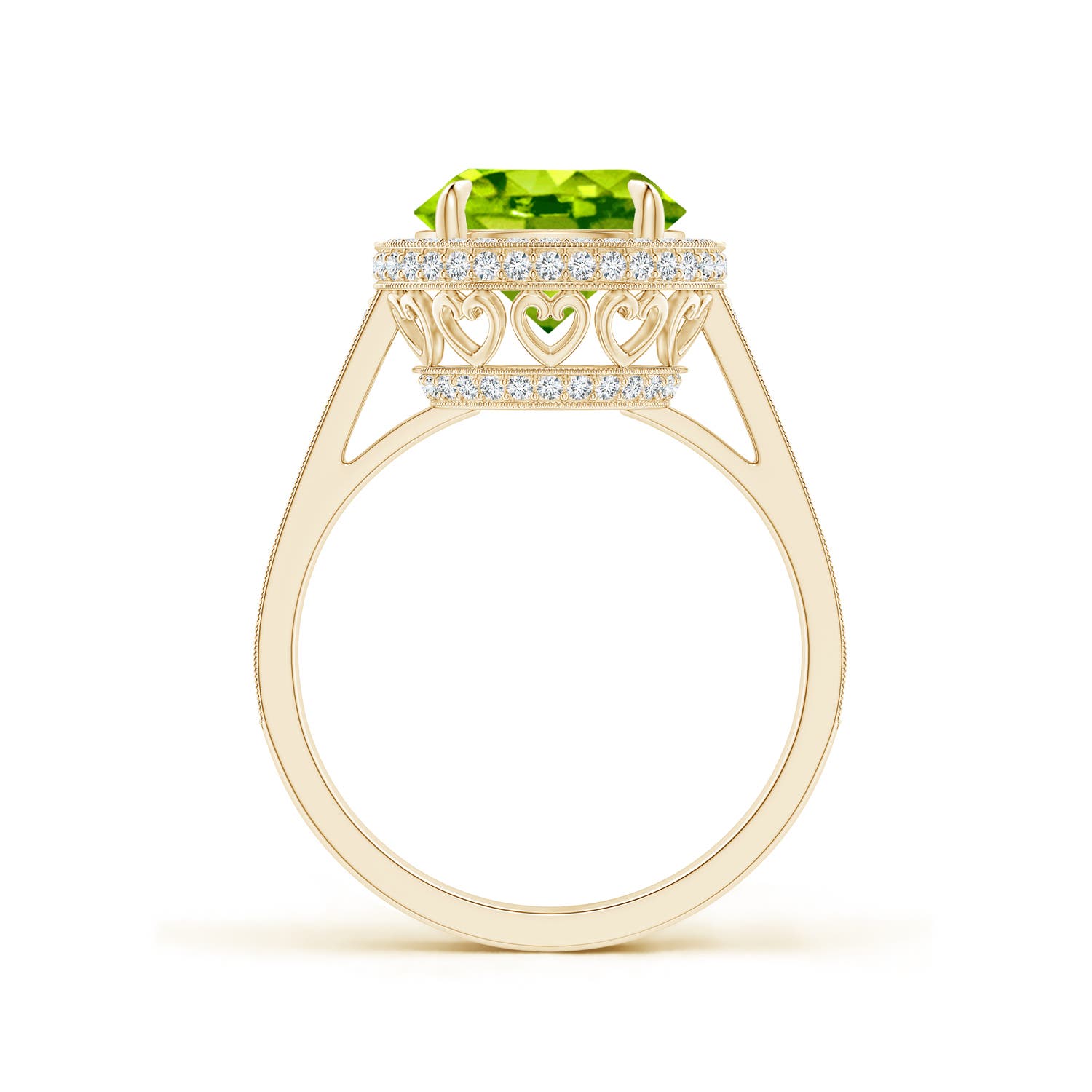 AAA - Peridot / 3.54 CT / 14 KT Yellow Gold