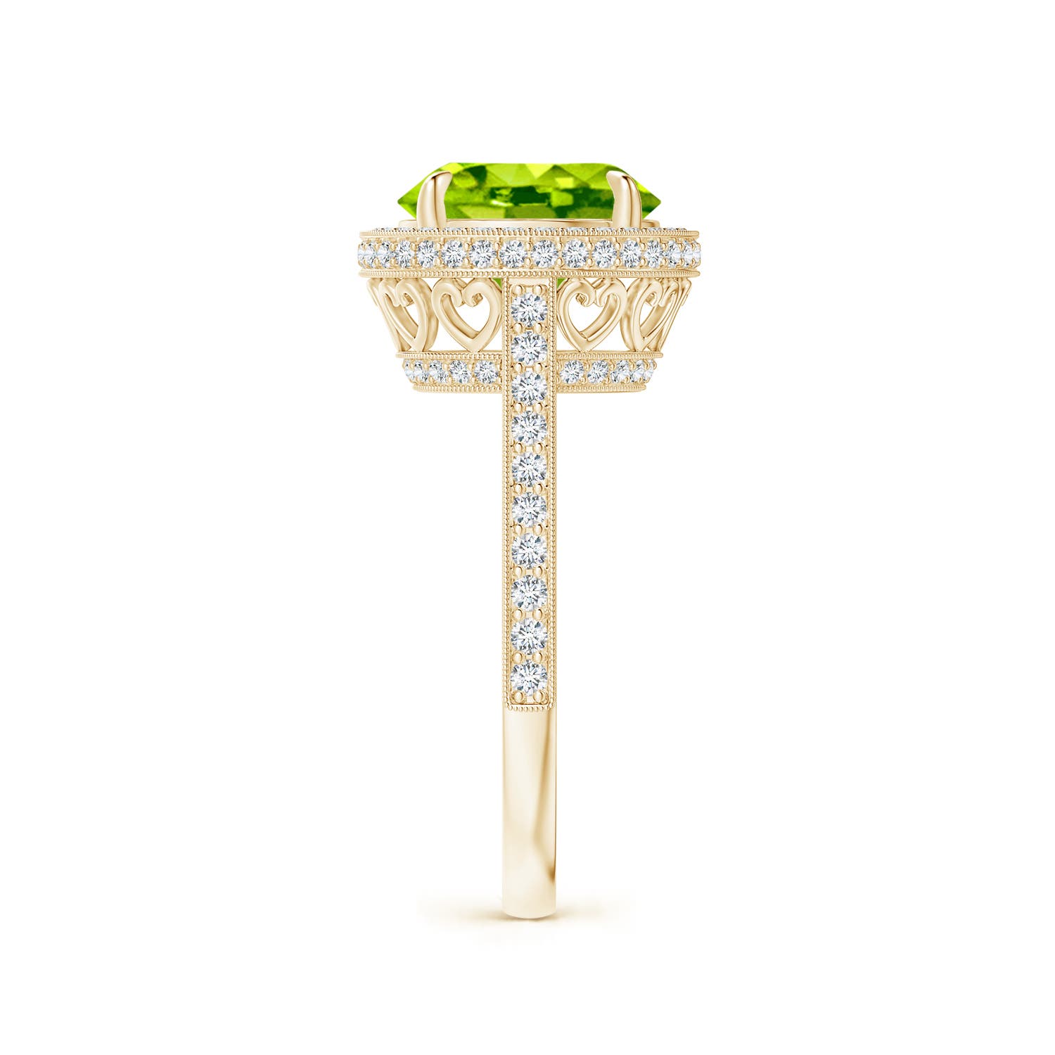 AAA - Peridot / 3.54 CT / 14 KT Yellow Gold