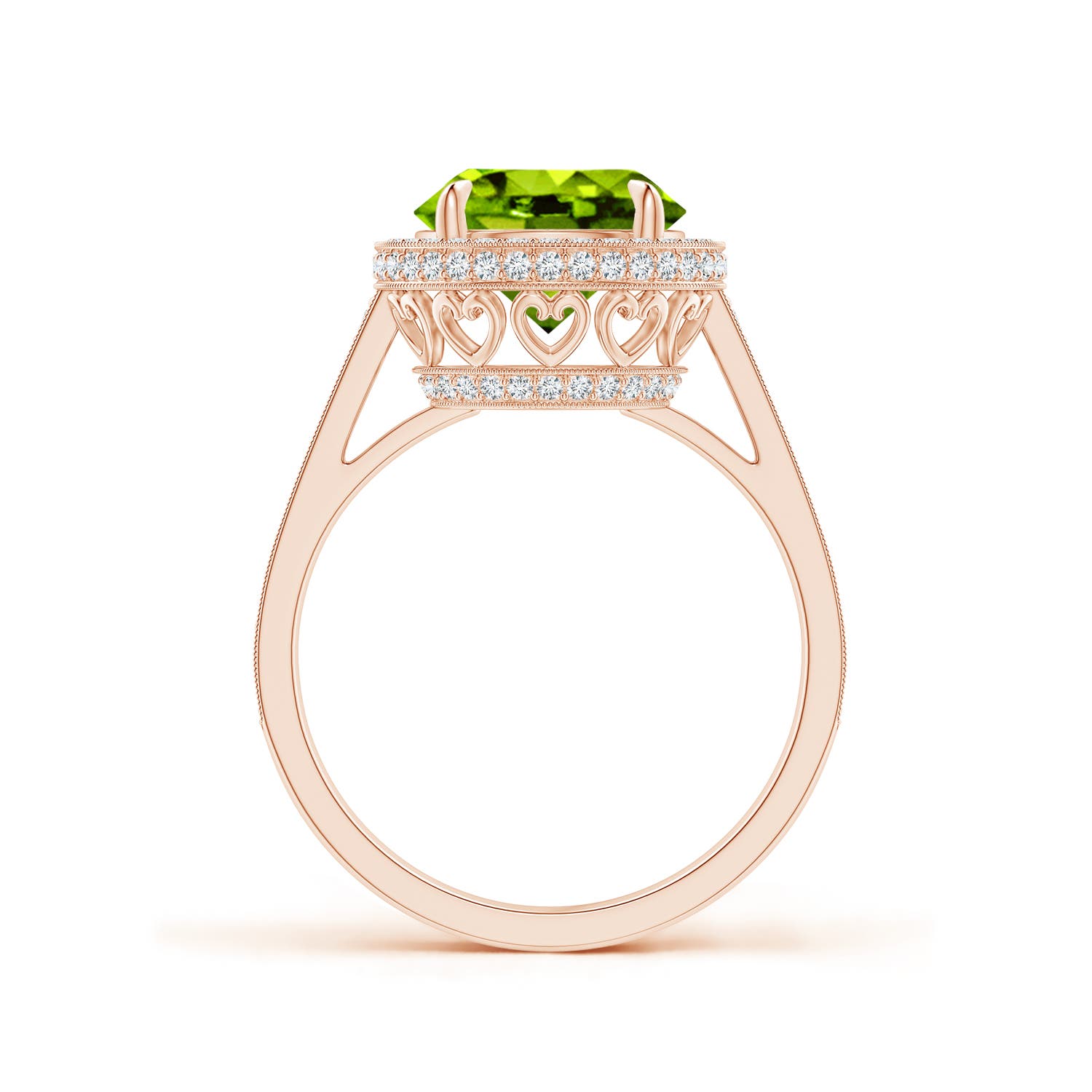 AAAA - Peridot / 3.54 CT / 14 KT Rose Gold