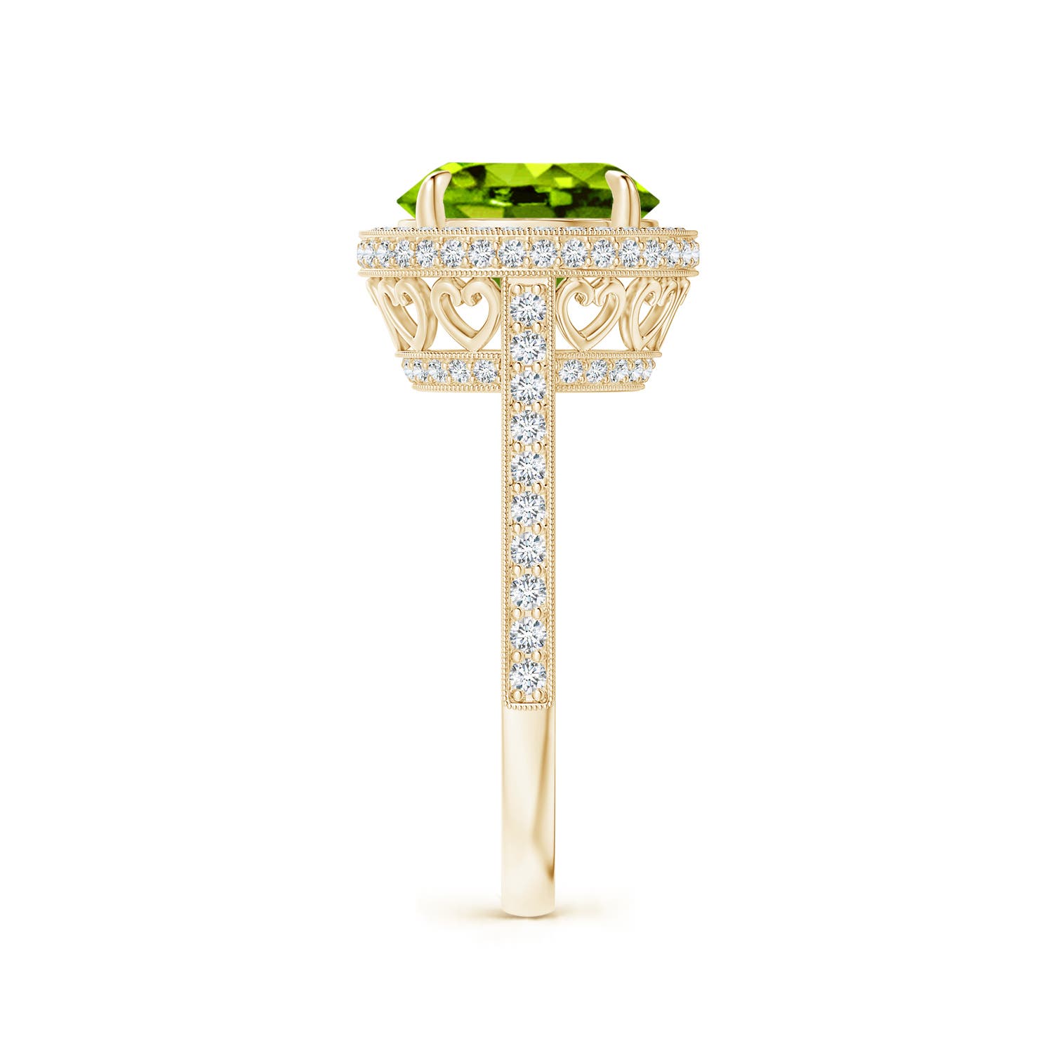 AAAA - Peridot / 3.54 CT / 14 KT Yellow Gold