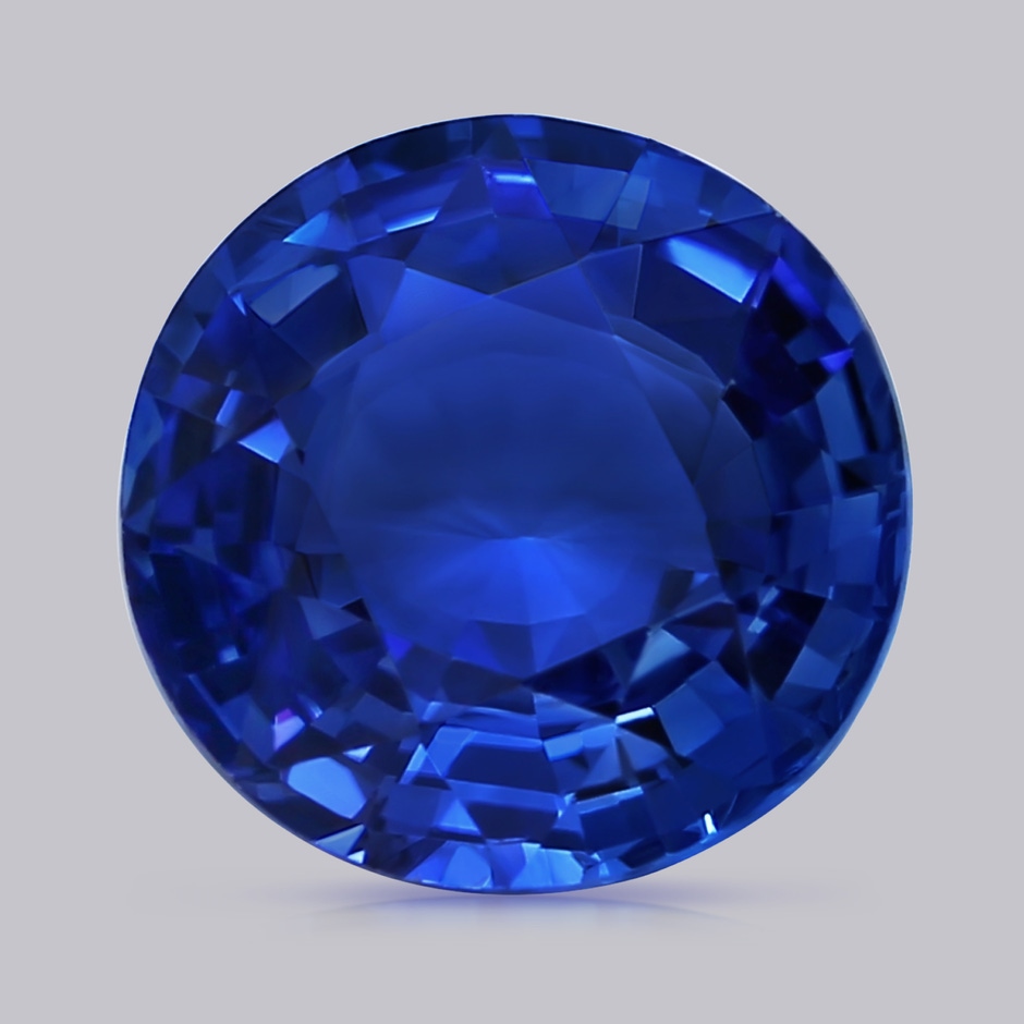 11.80-12.00x5.62mm AAA Round GIA Certified Ceylon Sapphire Split Shank Ring in 18K Rose Gold product image