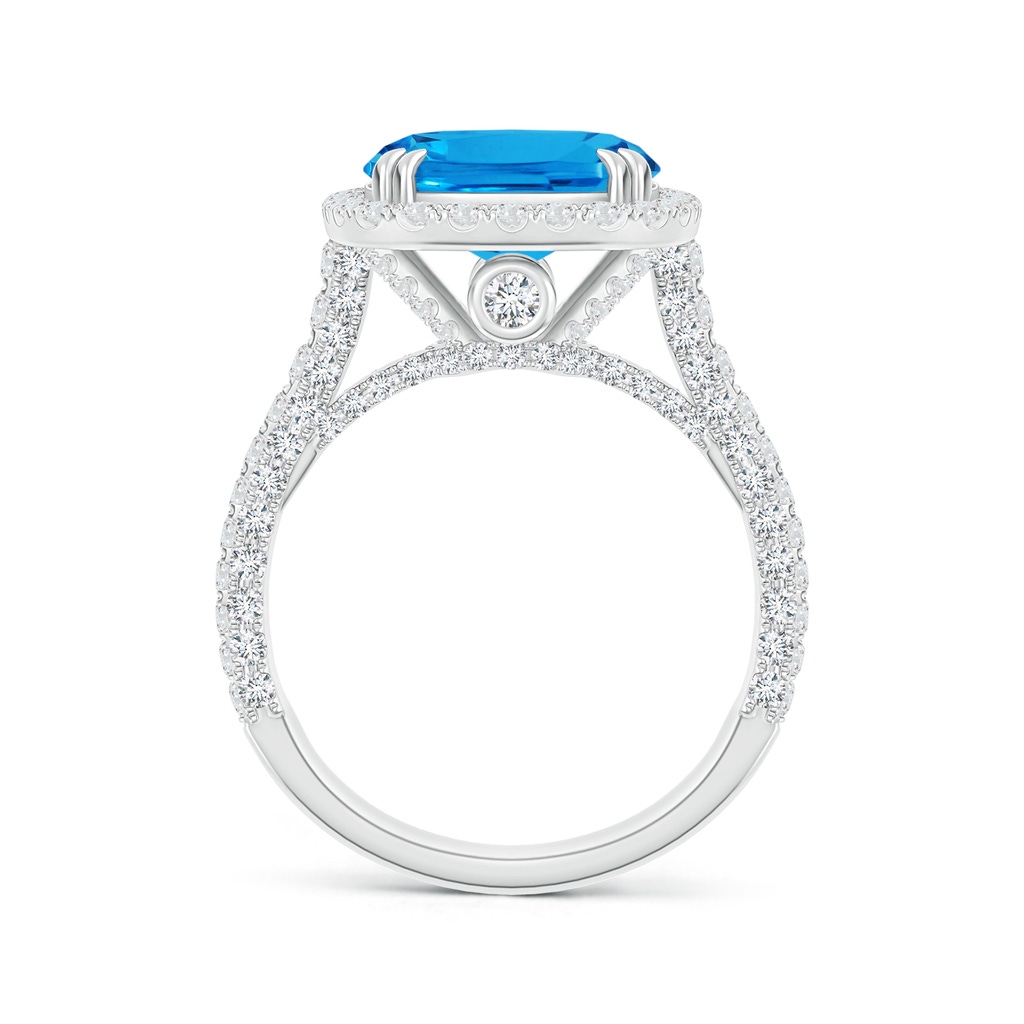 11.09x9.03x5.42mm AAAA GIA Certified Swiss Blue Topaz Halo Cocktail Ring in White Gold - side 199