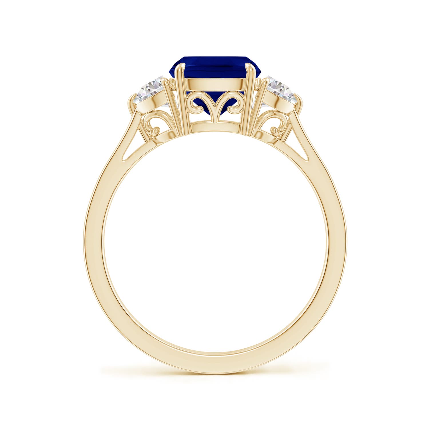 AAA - Blue Sapphire / 2.41 CT / 14 KT Yellow Gold