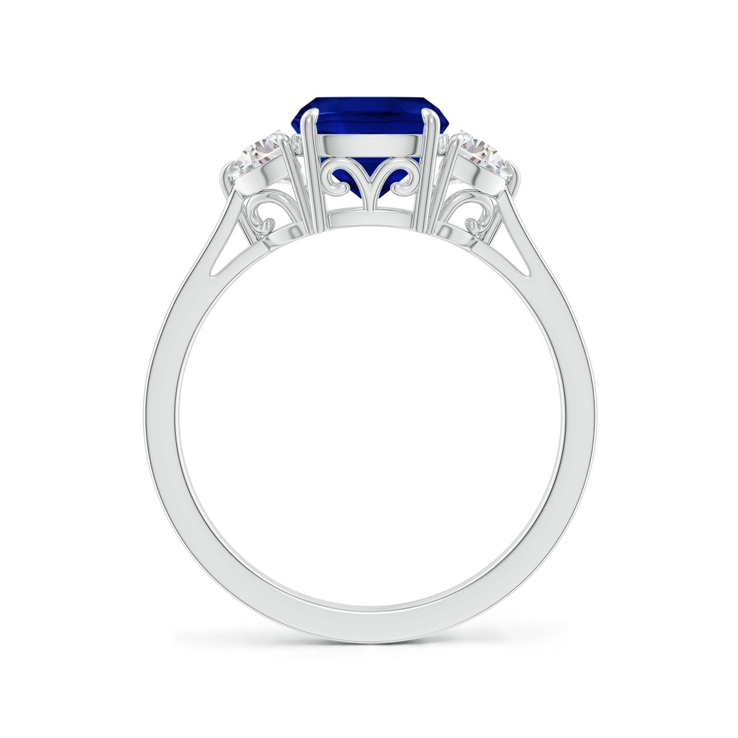 AAAA - Blue Sapphire / 2.41 CT / 14 KT White Gold