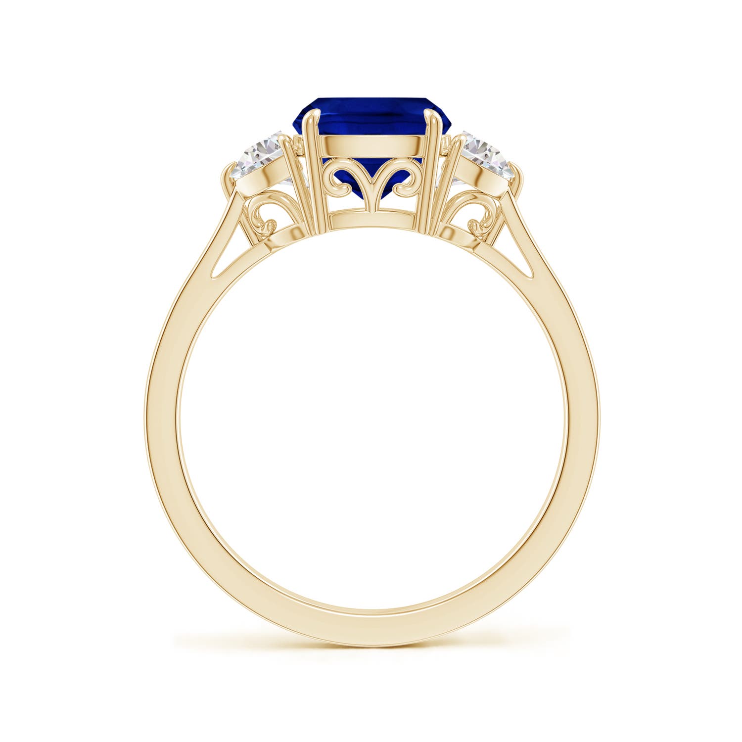 AAAA - Blue Sapphire / 2.41 CT / 14 KT Yellow Gold